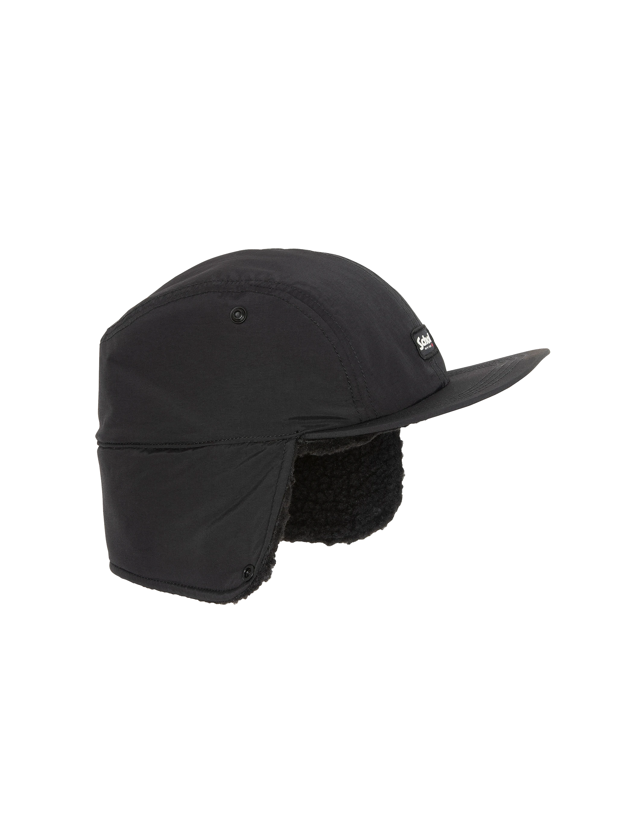 Tapa de chapka negra forrada de Sherpa-6
