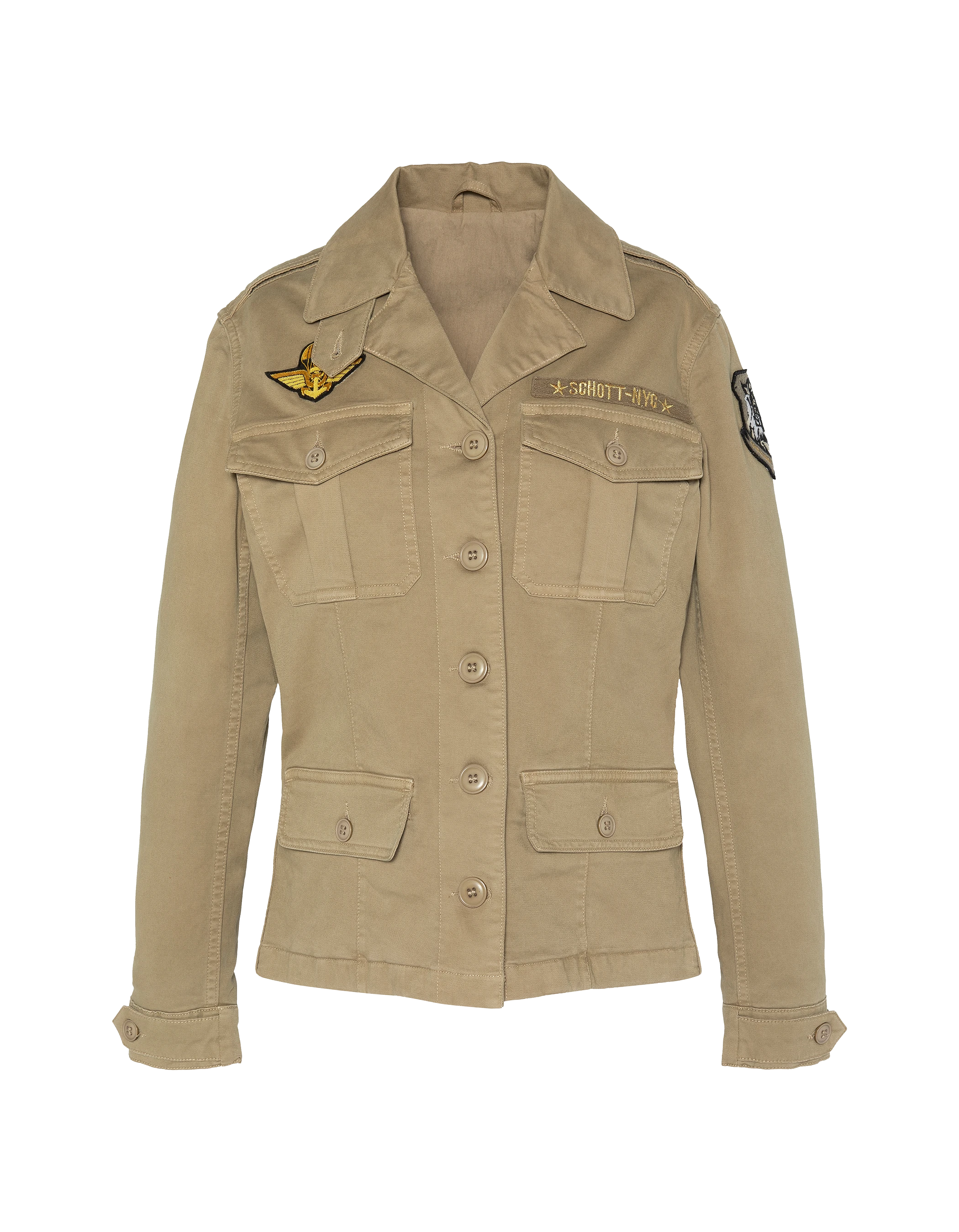 Veste army surteint kaki clair-2