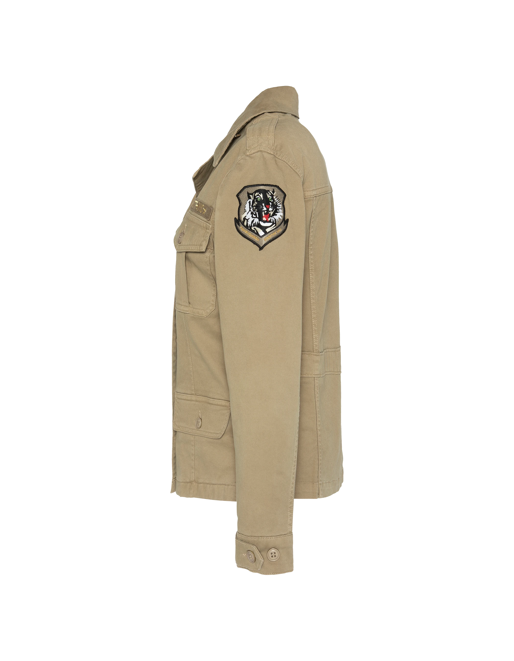 Veste army surteint kaki clair-7