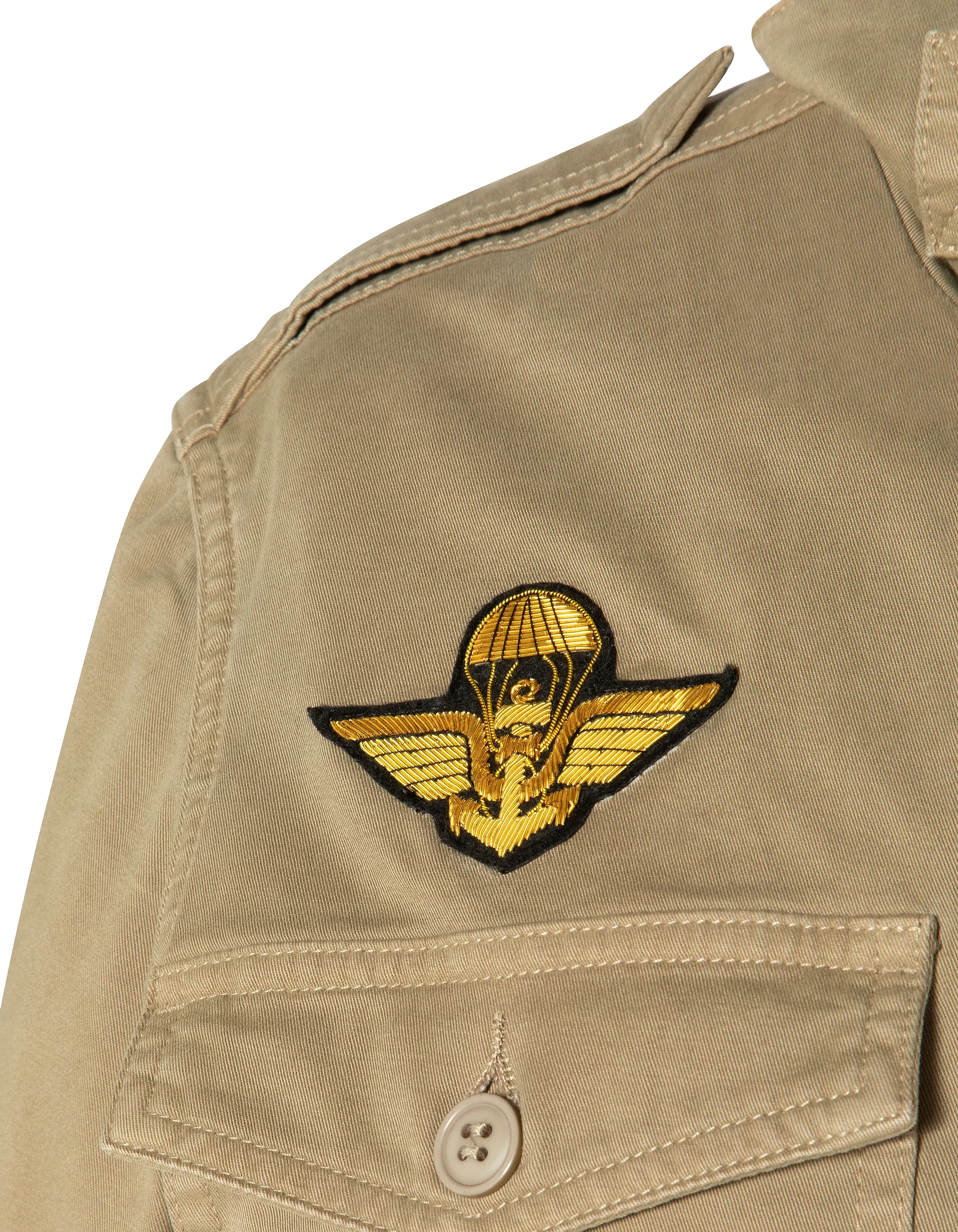 Veste army surteint kaki clair-8