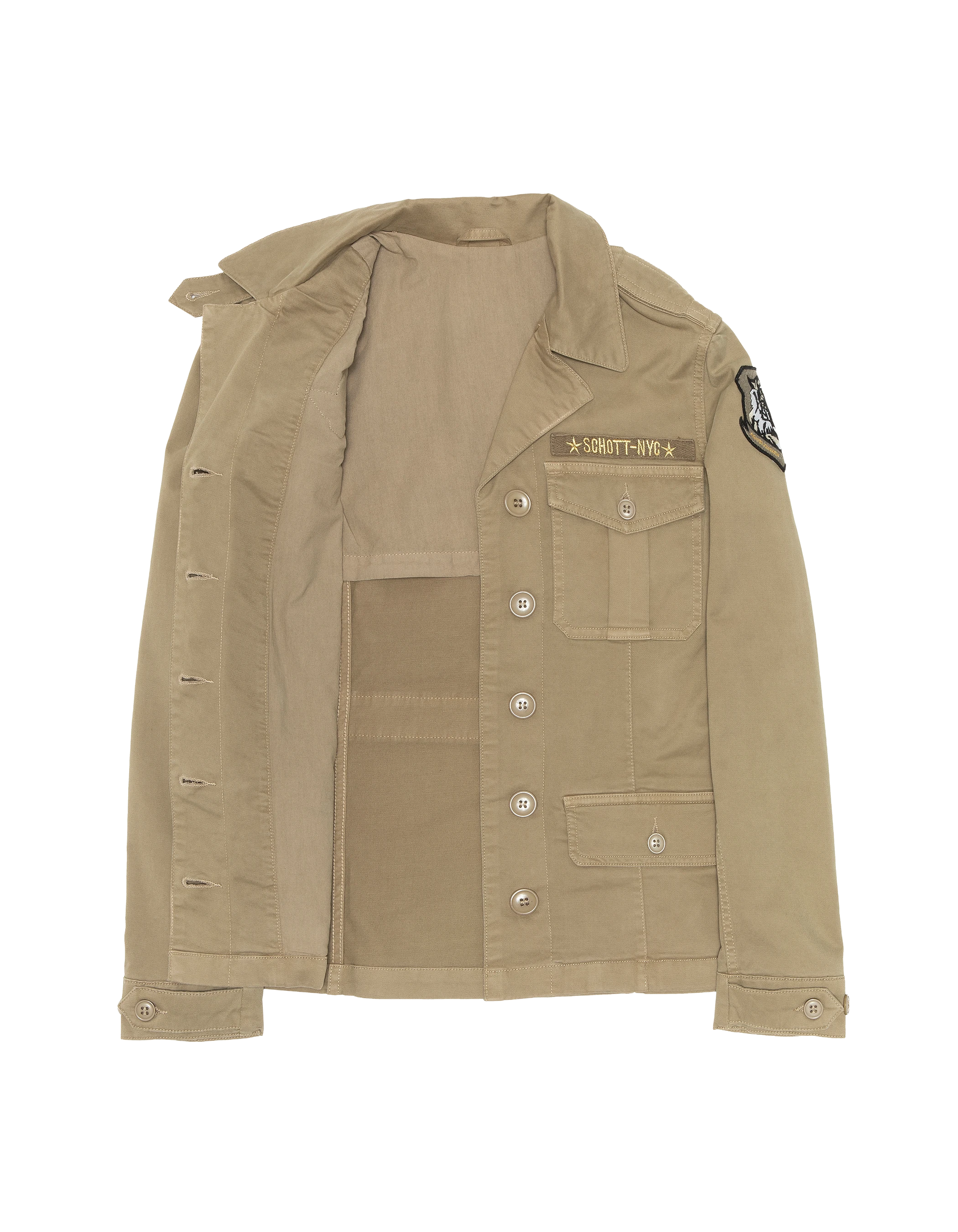 Veste army surteint kaki clair-10