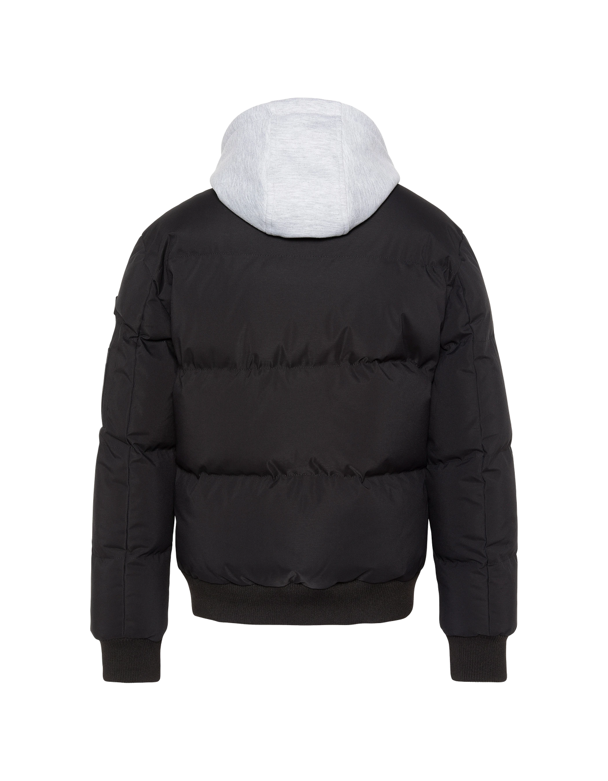 Blouson à capuche noir en moletton-2