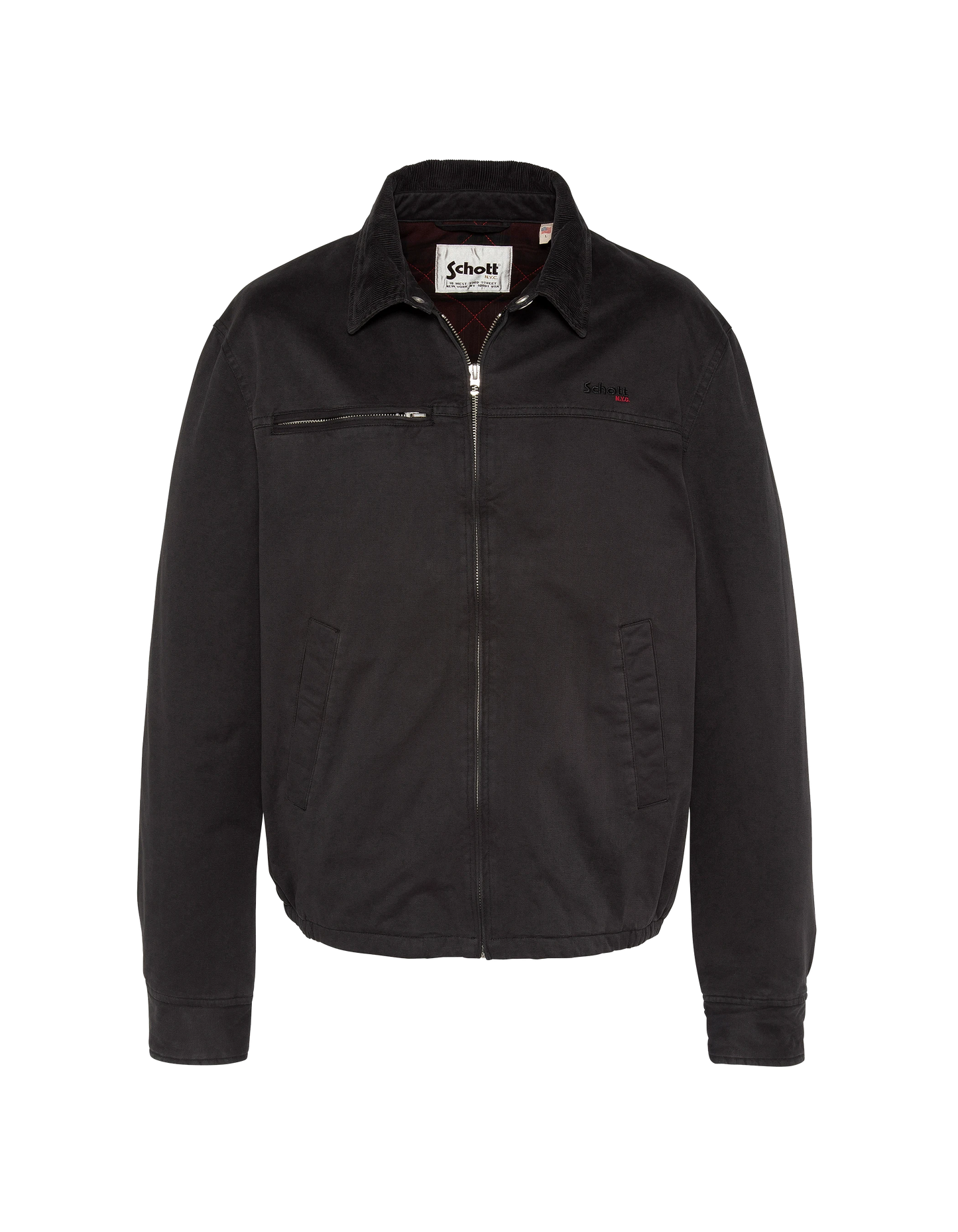 Blouson Noir Arbeiter en coton lavé