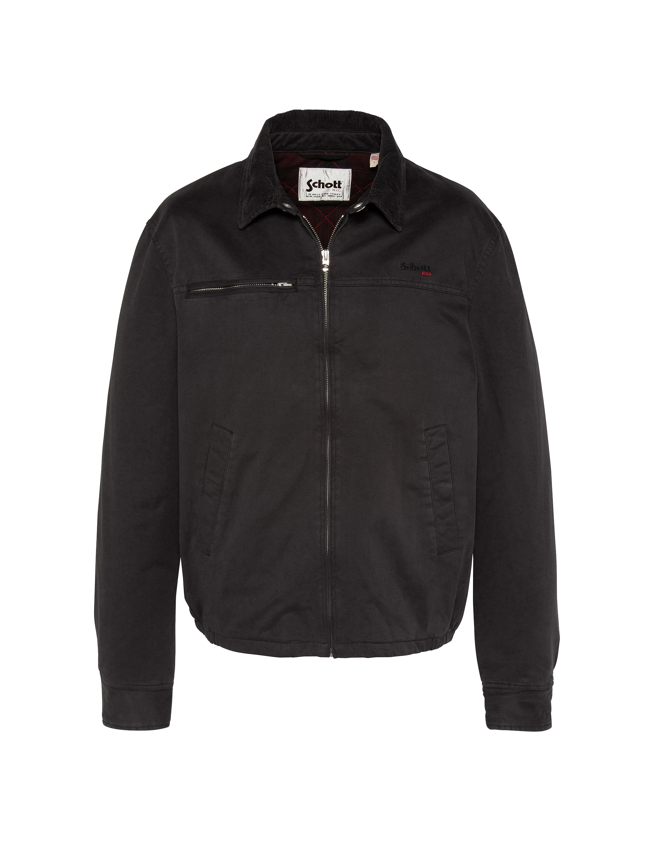 Blouson Noir Arbeiter en coton lavé-1