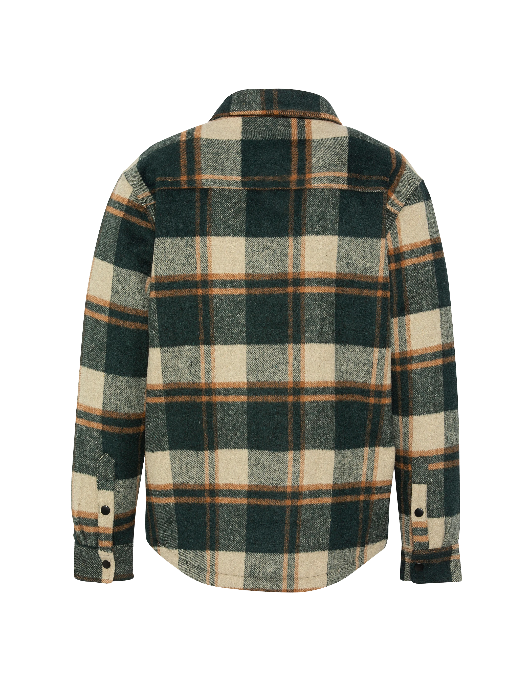 Giacca quadrata verde fiancheggiata da sherpa-2