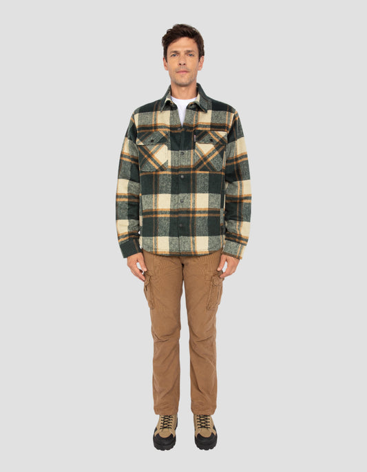 Sherpa lined green square jacket