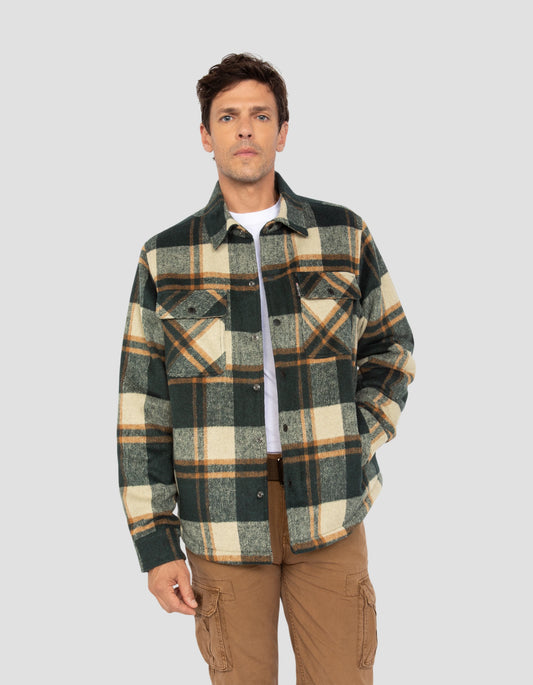 Sherpa lined green square jacket