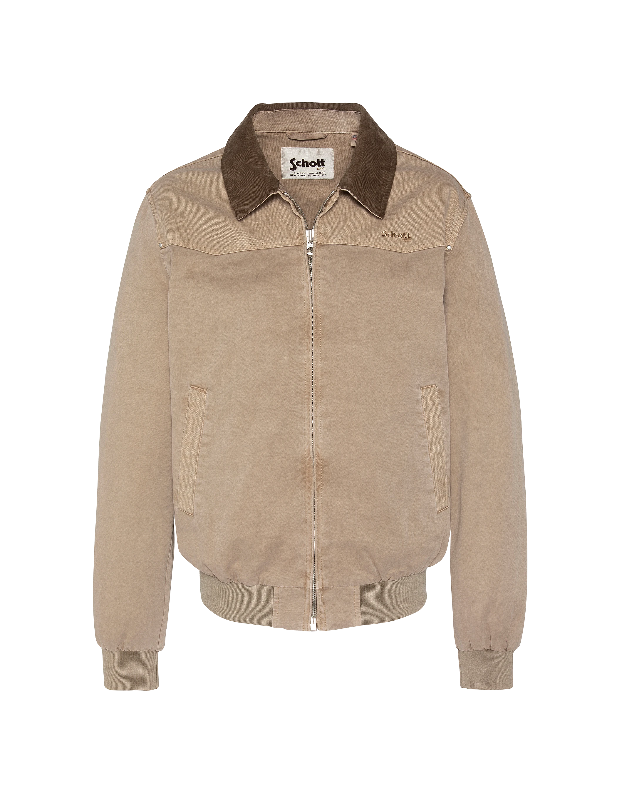 Giacca bimateriale vintage color tortora-2