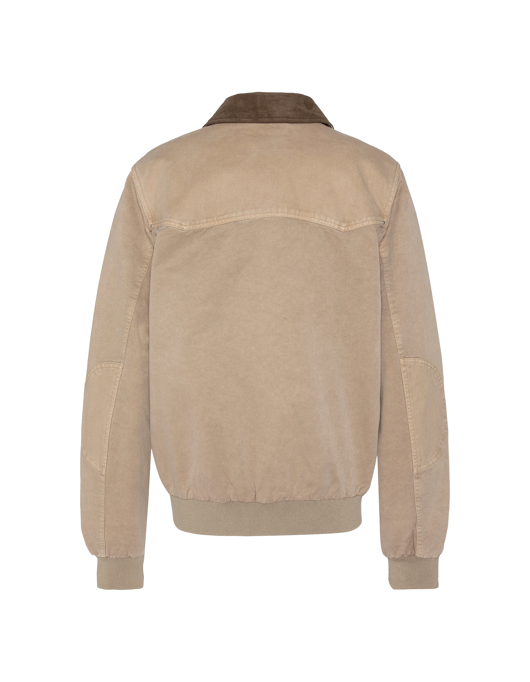 Giacca bimateriale vintage color tortora-9