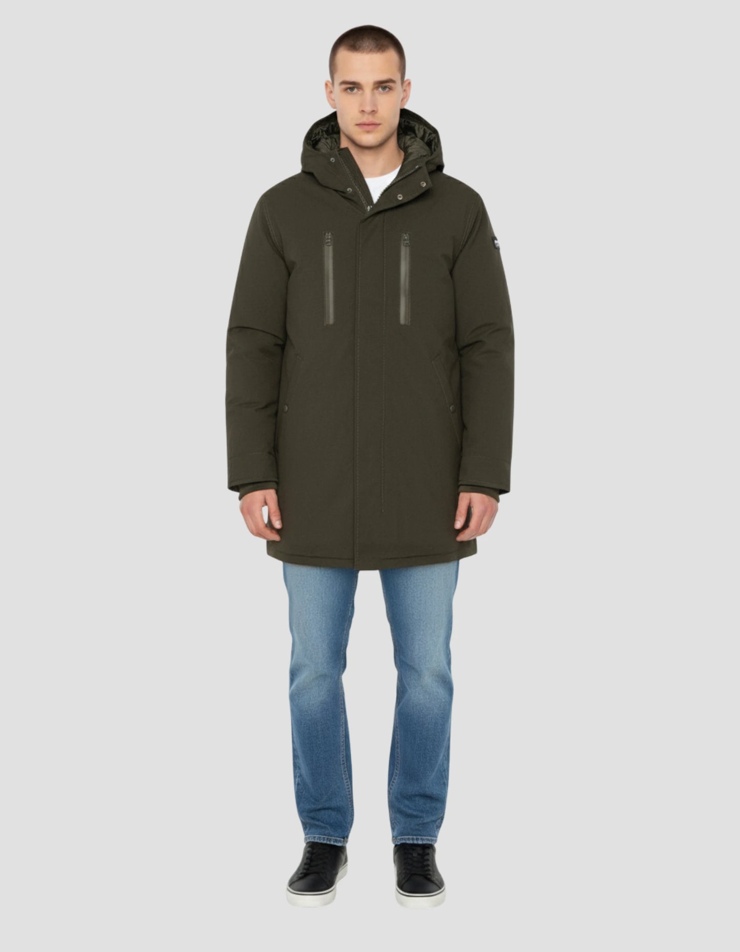 Lange Kapuze Khaki Parka