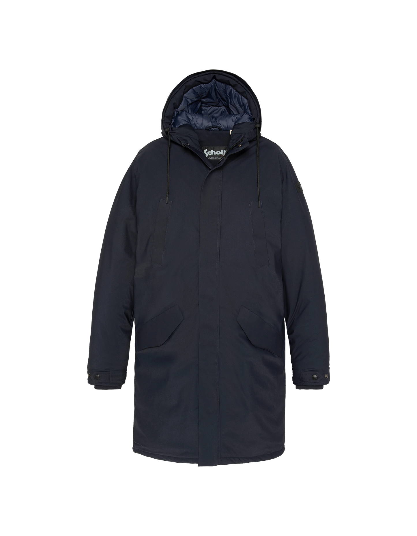 Navy Parka Multipoches con felpa con cappuccio