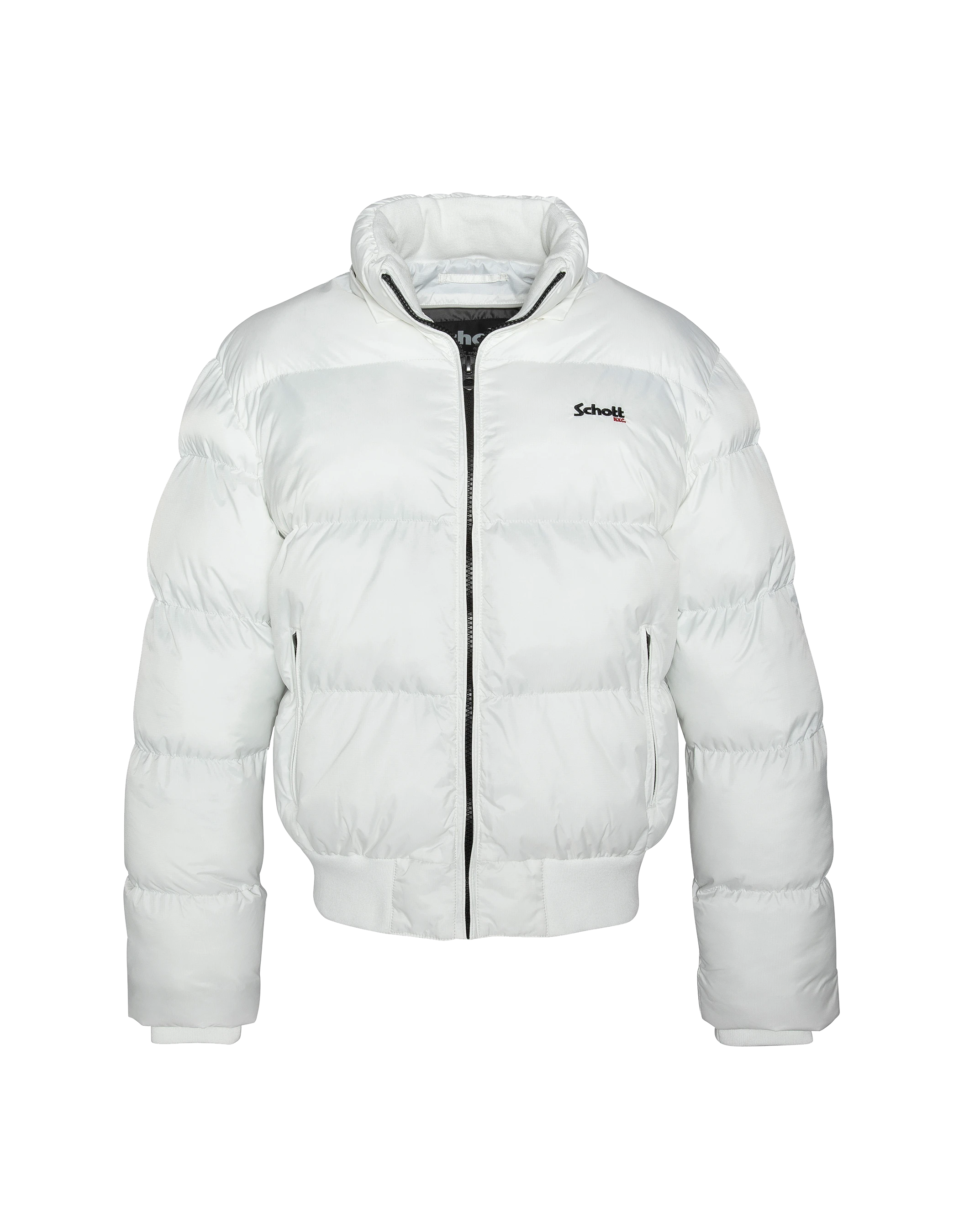 Doudoune blanche à capuche, coupe boxy-3