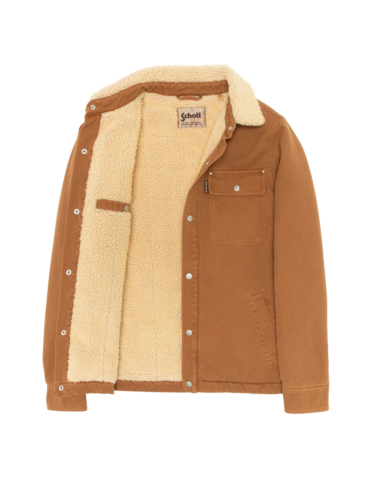 Blouson trucker camel doublé sherpa-7