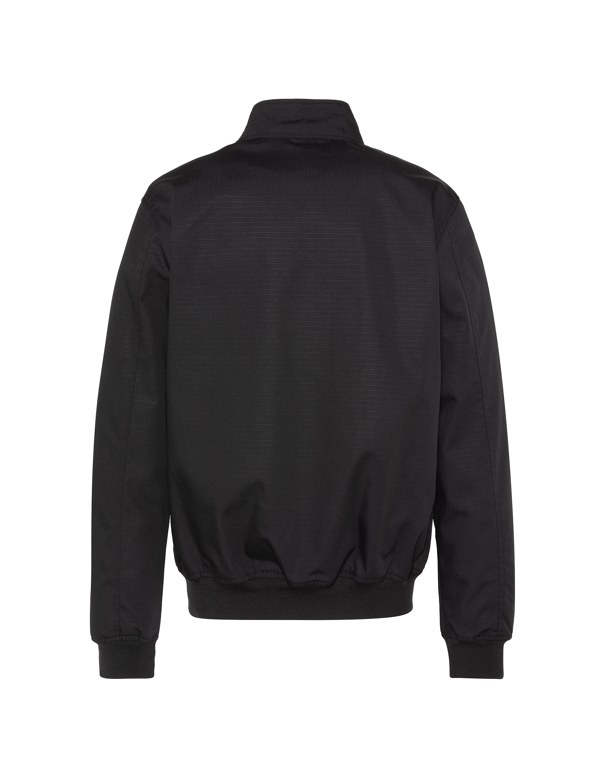 Blouson casual noir avec doublure à carreaux-2