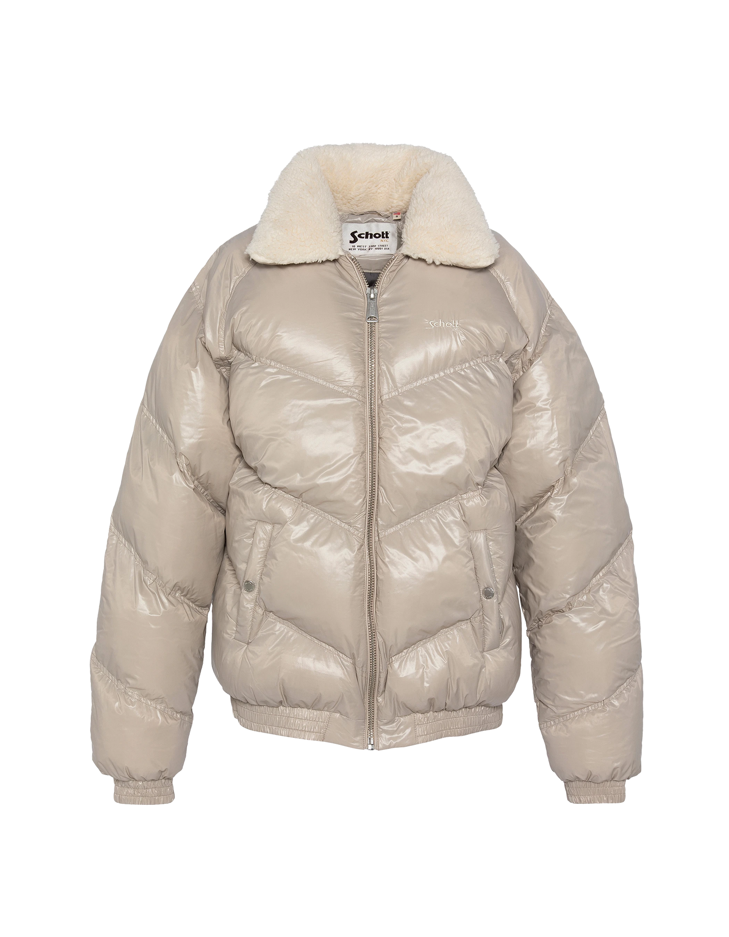 Retro Streetwear Shiny Beige