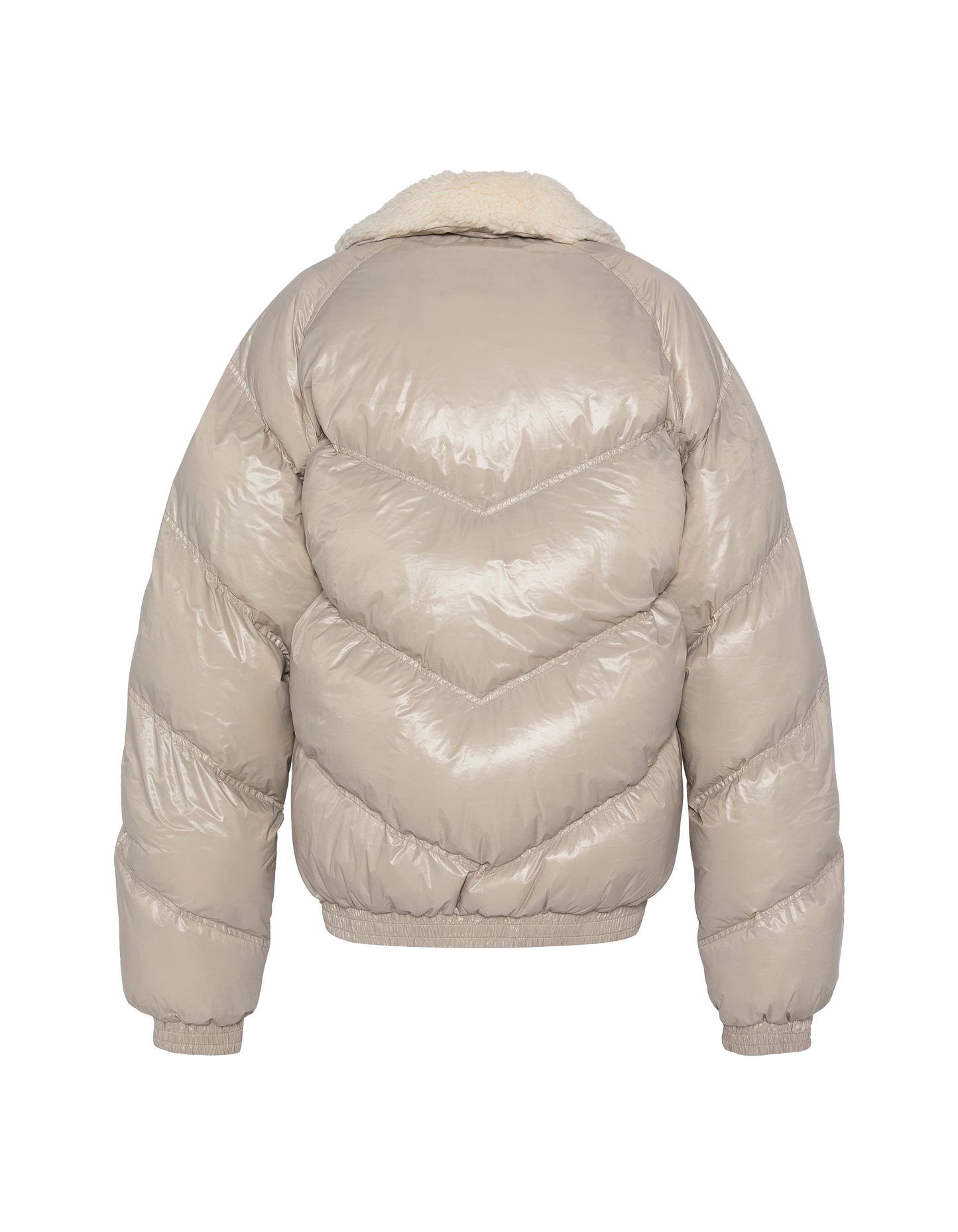 Retro Streetwear Shiny Beige