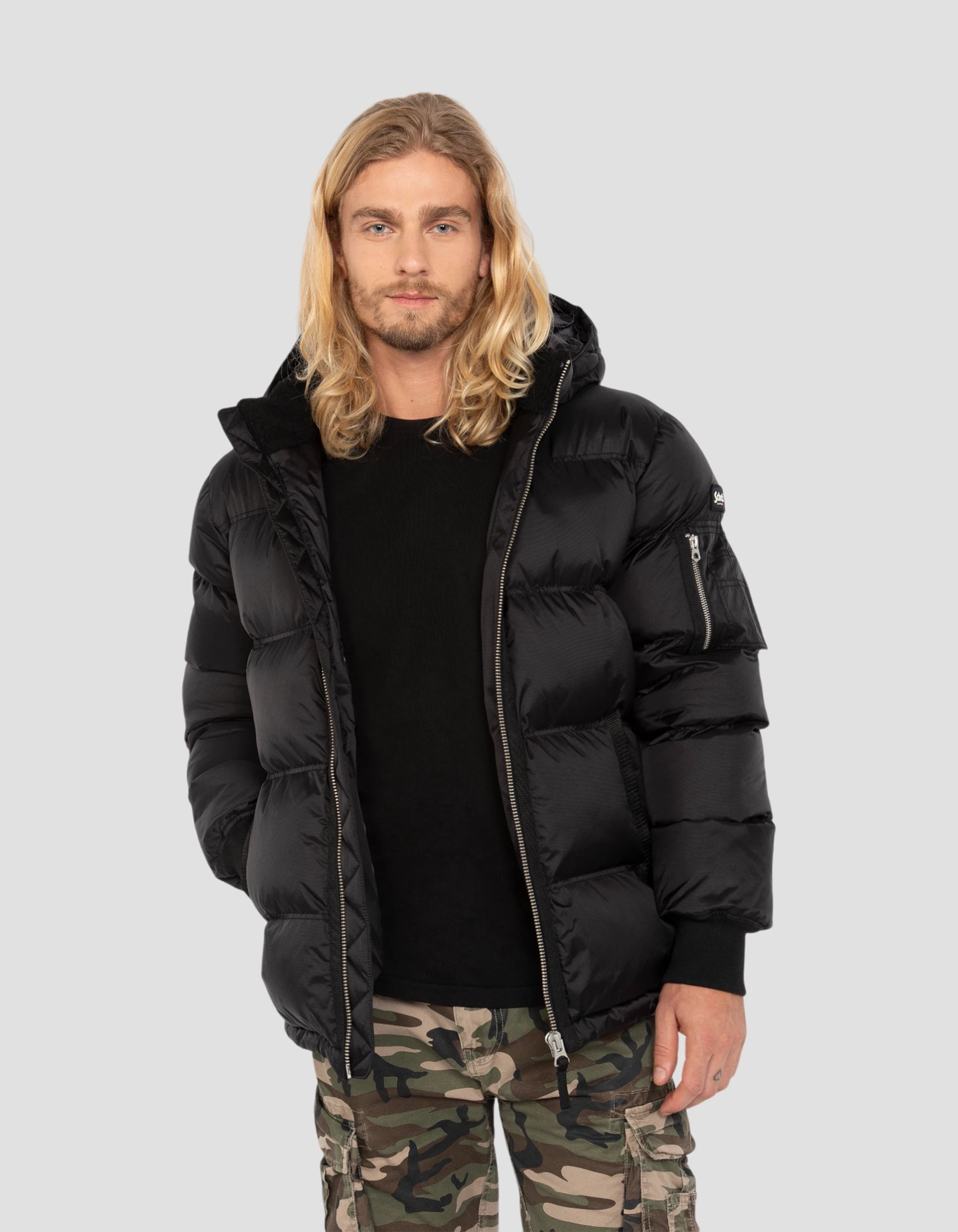 Black Army hooded jacket-4