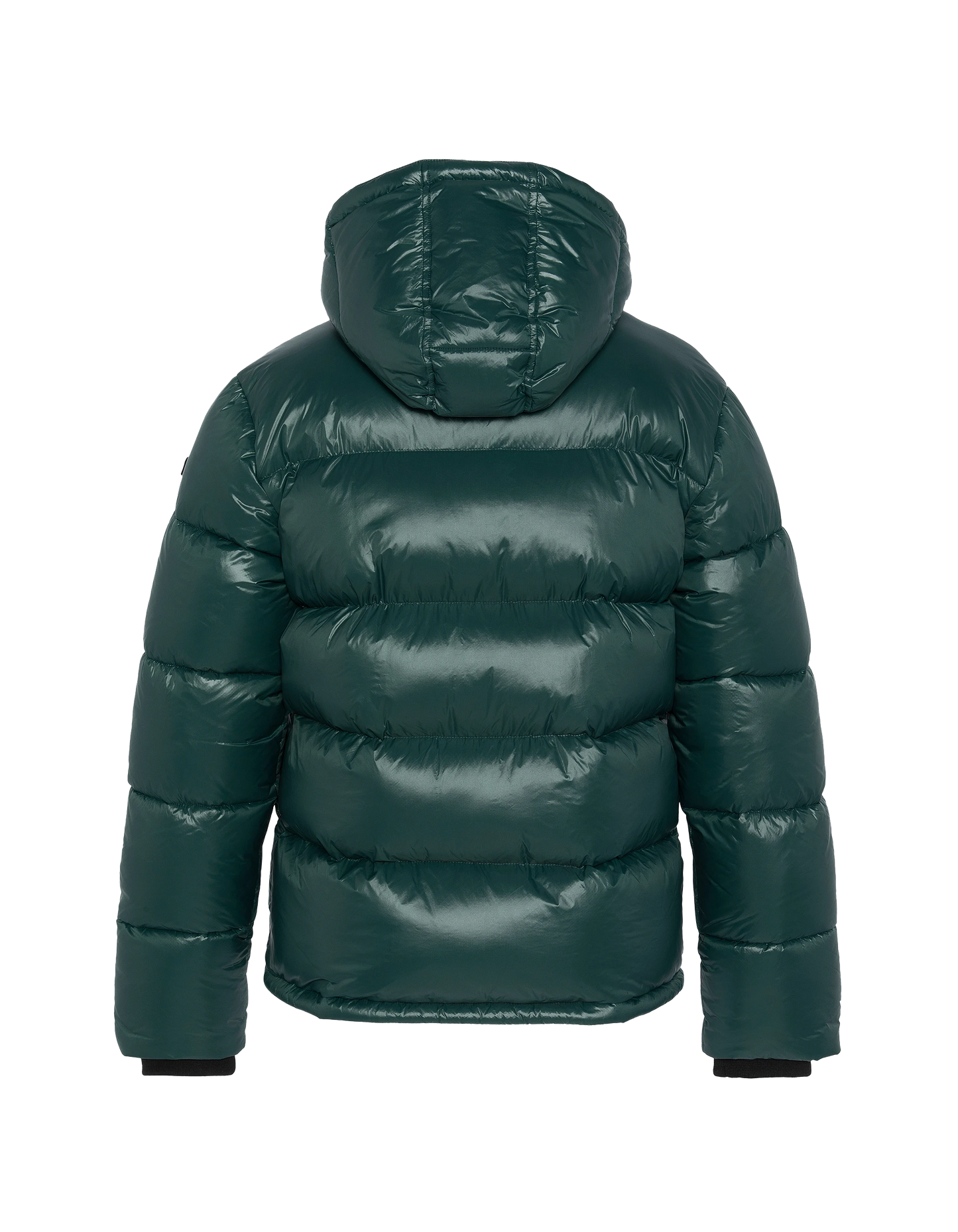 Doudoune vert forêt à capuche shiny