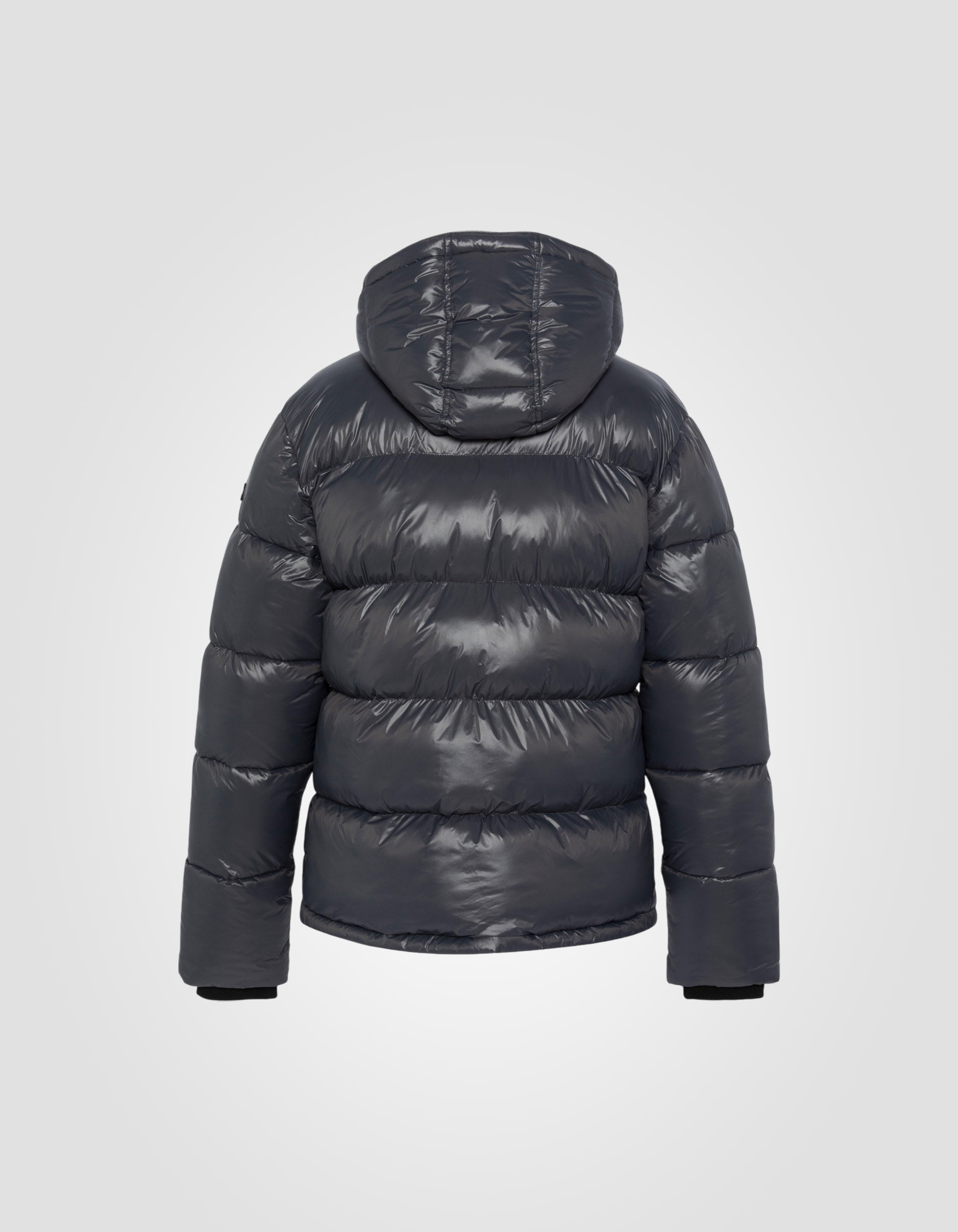 Chaqueta antracita con capucha brillante-8