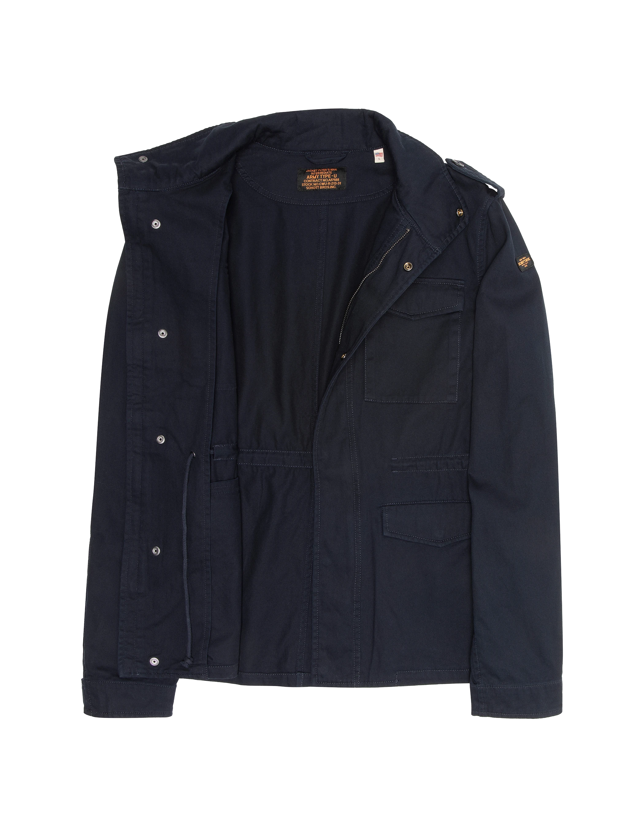 Veste militaire bleu marine-4