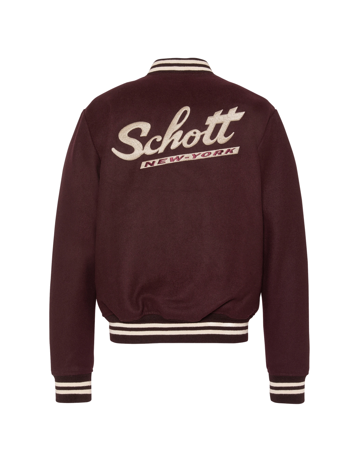 varsity jacket burgundy wool