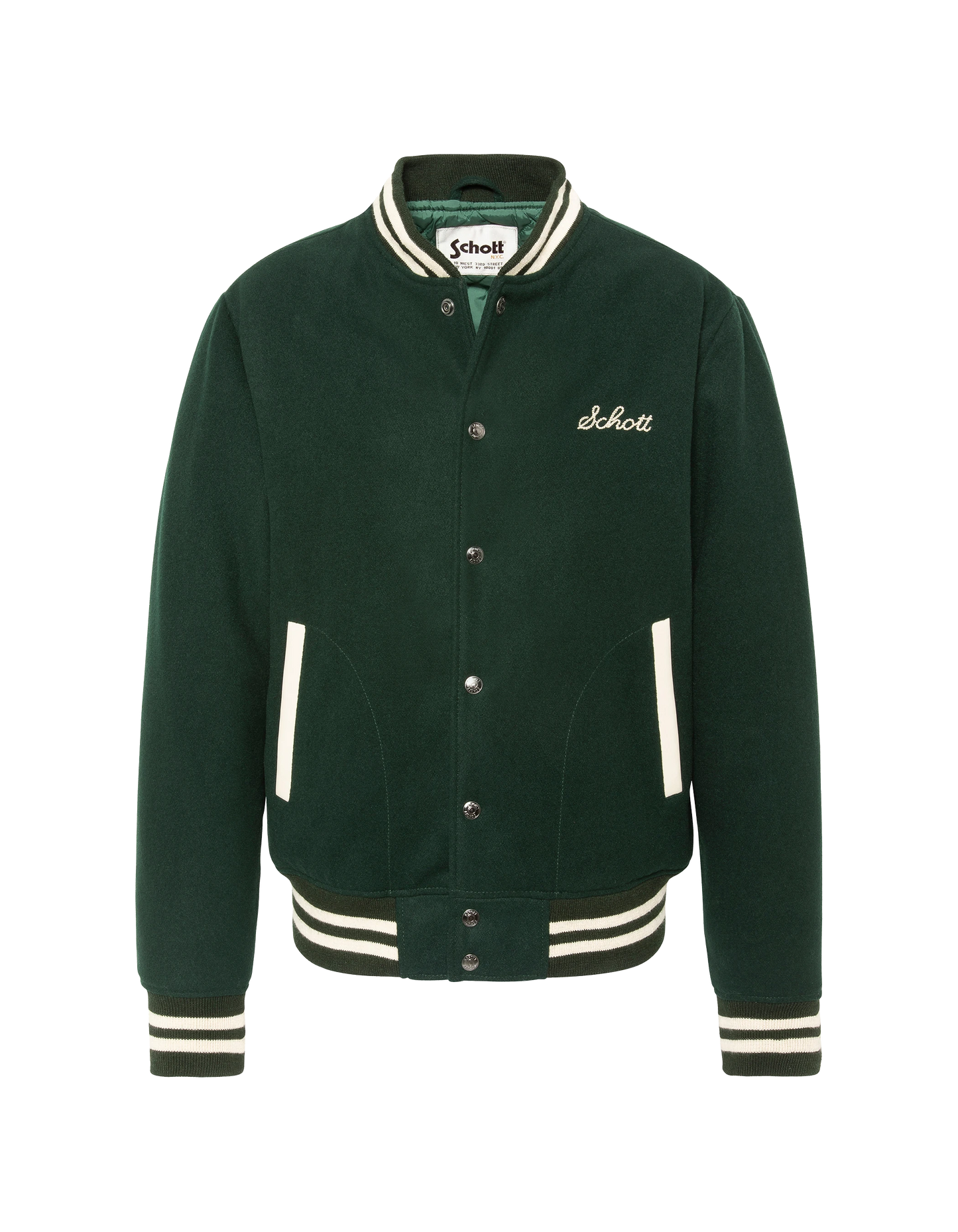 varsity jacket green wool