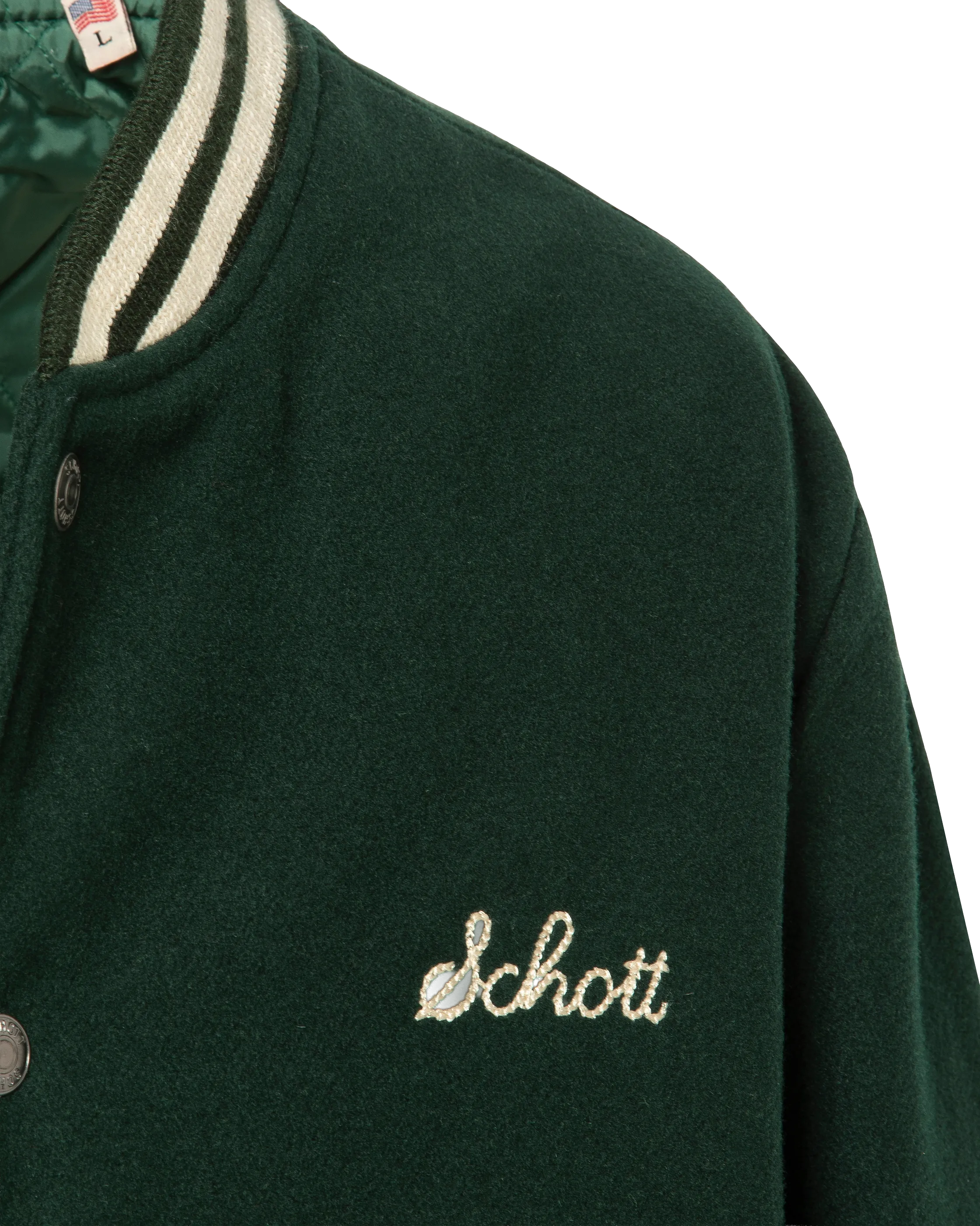 varsity jacket green wool-7