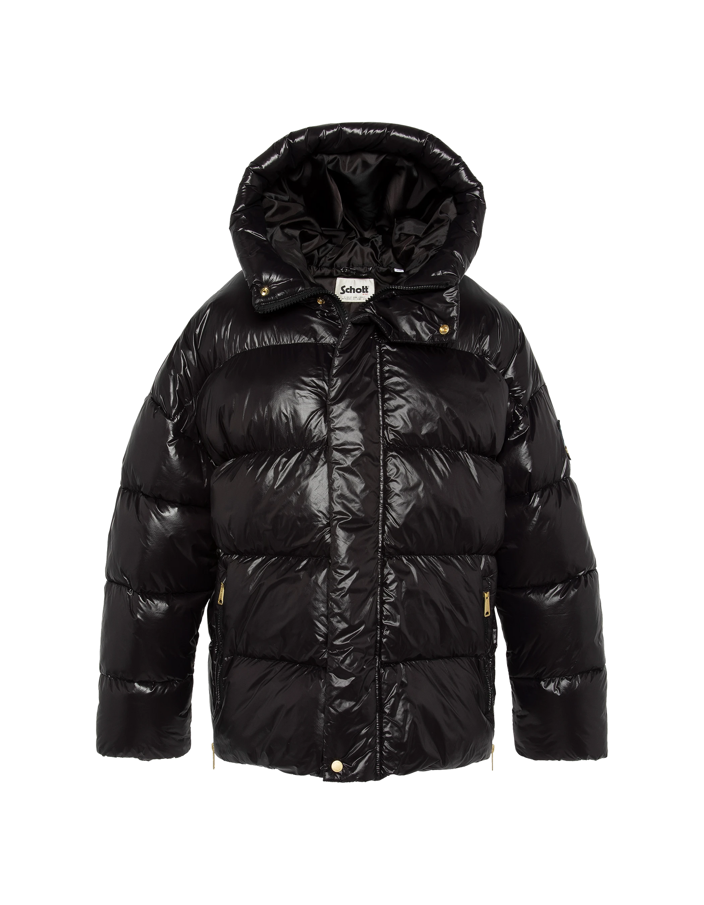 Giacca con cappuccio nero di grandi dimensioni