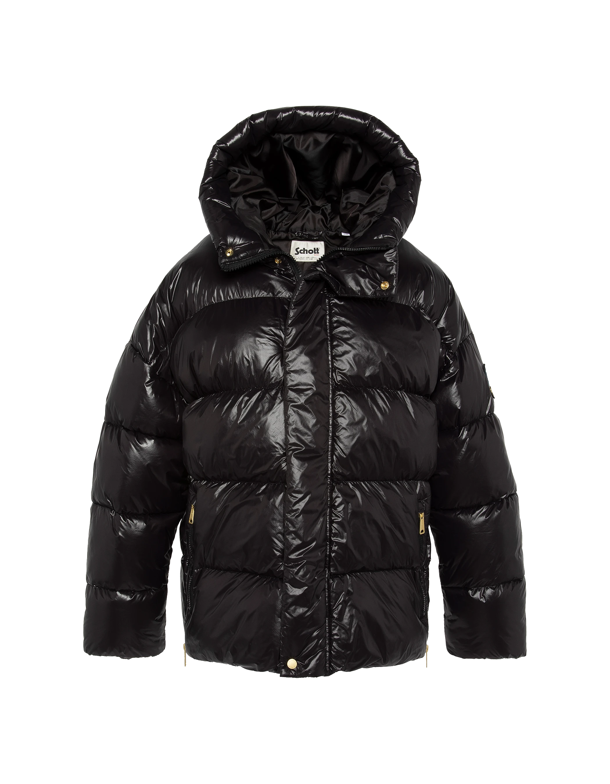 Giacca con cappuccio nero di grandi dimensioni-2