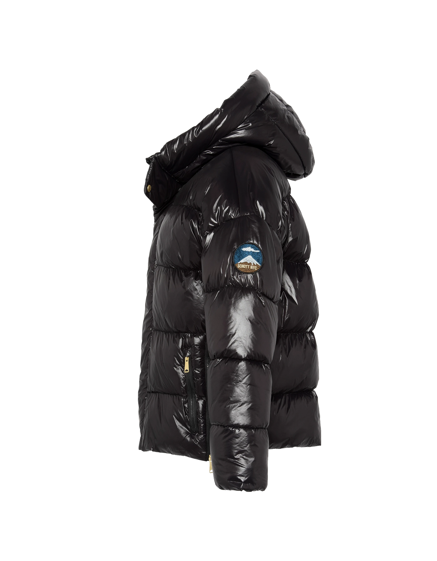 Giacca con cappuccio nero di grandi dimensioni