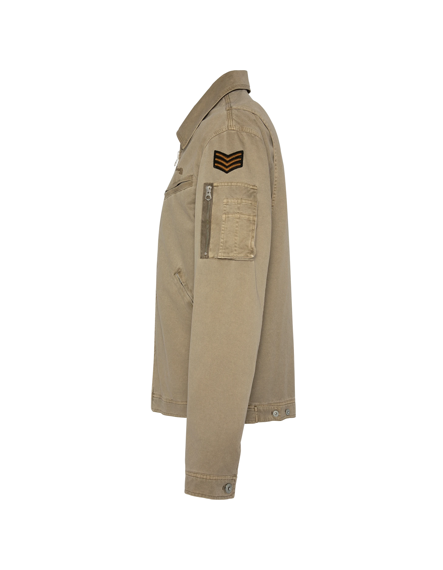 Blouson army taupe badgé