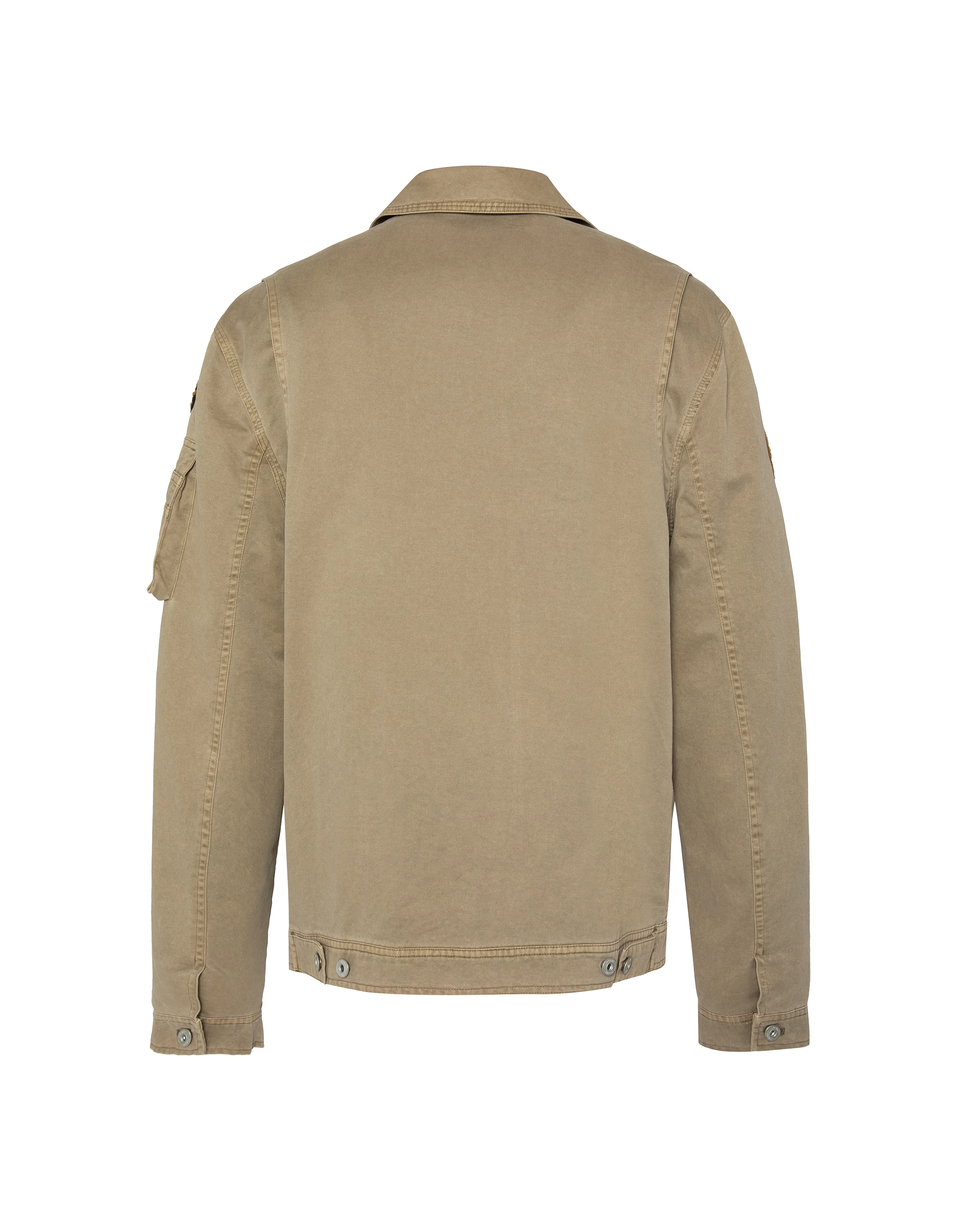 Blouson army taupe badgé-10