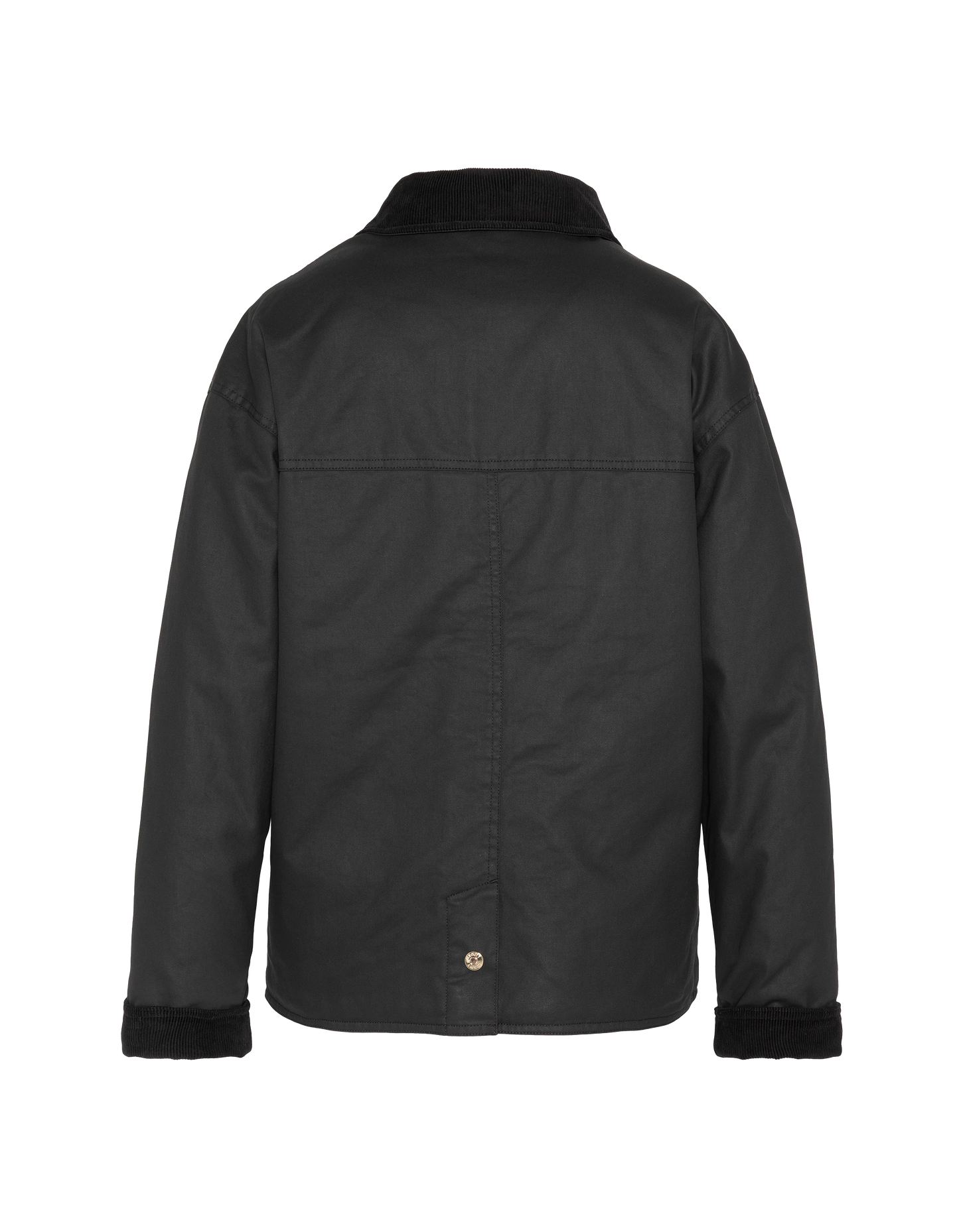 Veste farmer noire en coton ciré