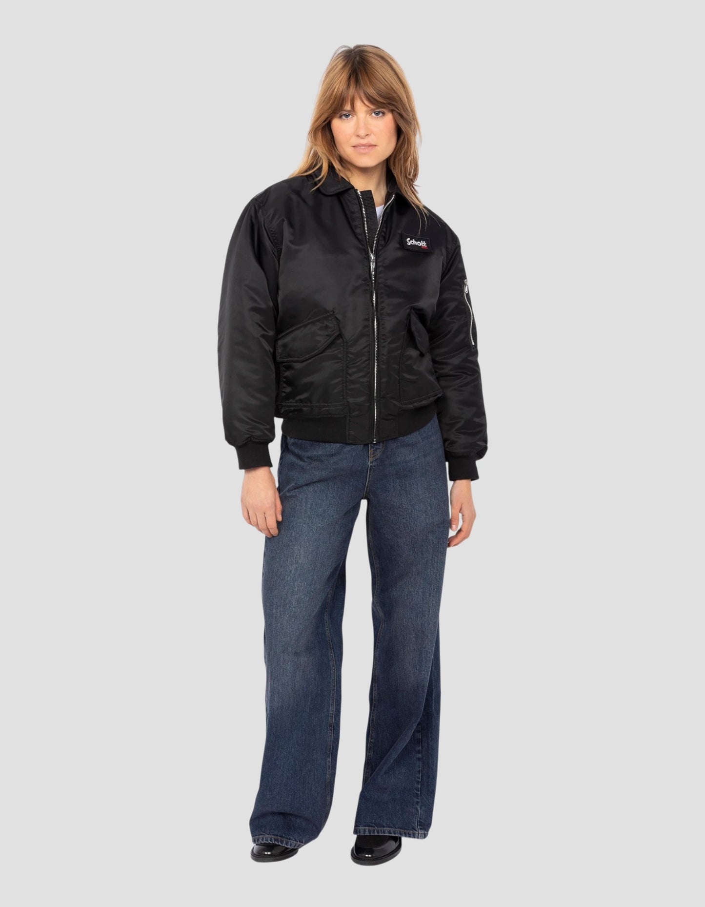 Pilota cwu nero in nylon riciclato, comfort taglio