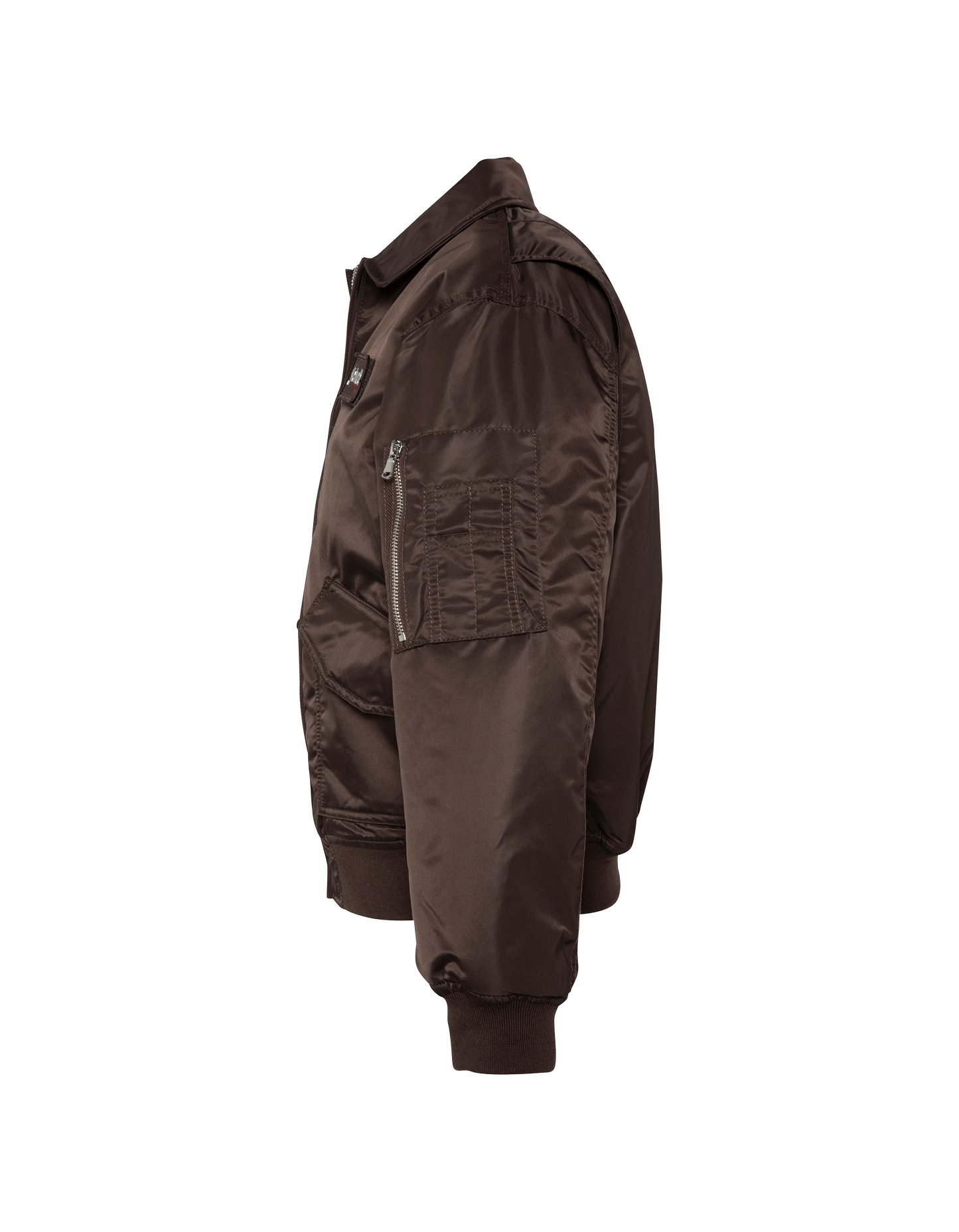 Bomber pilote CWU marron foncé en nylon recyclé, coupe confort, grande taille