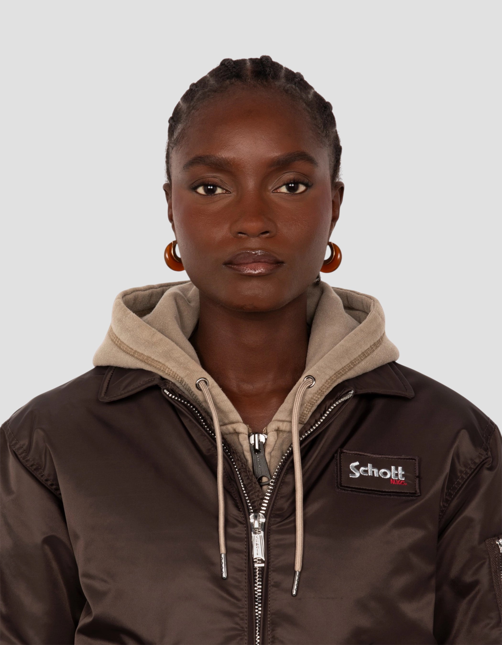 Bomber pilote CWU marron foncé en nylon recyclé, coupe confort-5