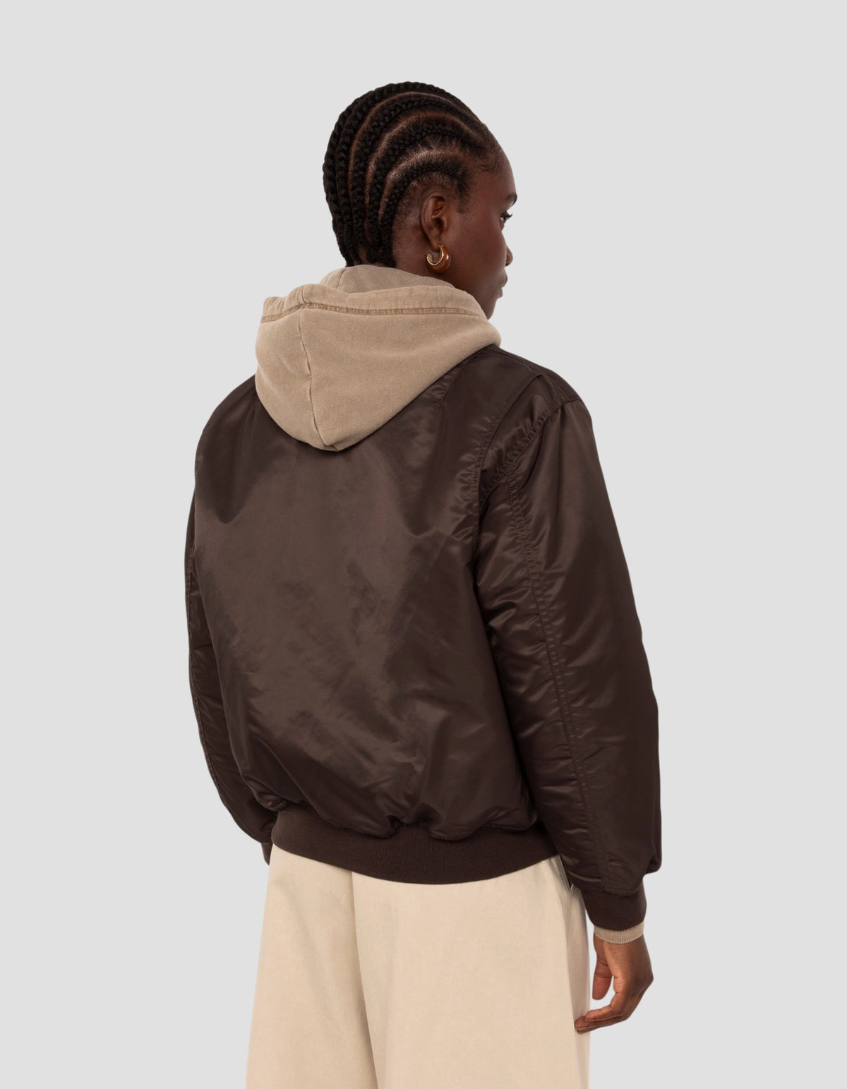 Bomber pilote CWU marron foncé en nylon recyclé, coupe confort-6