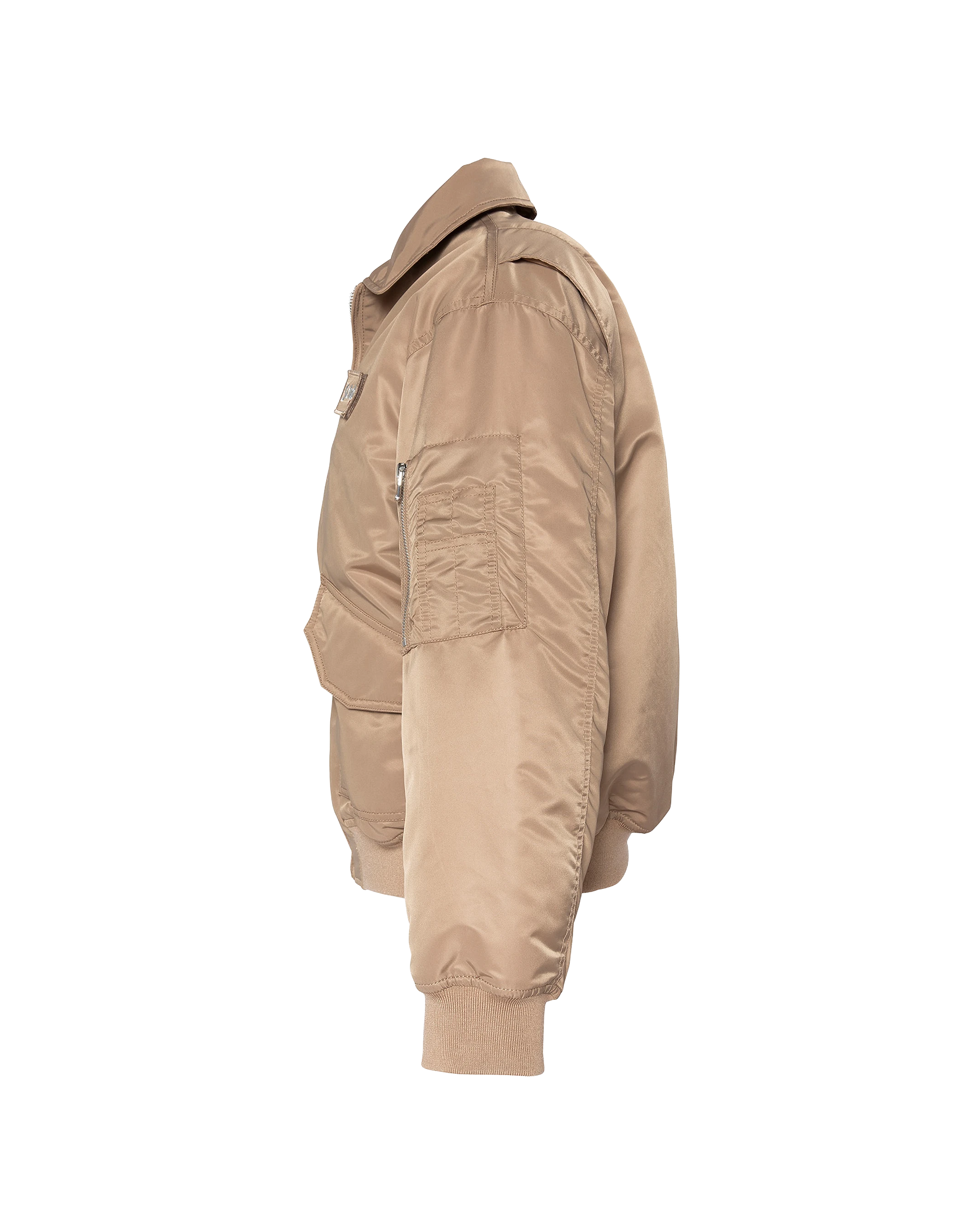 Bomber pilote CWU désert en nylon recyclé, coupe confort, grande taille-3