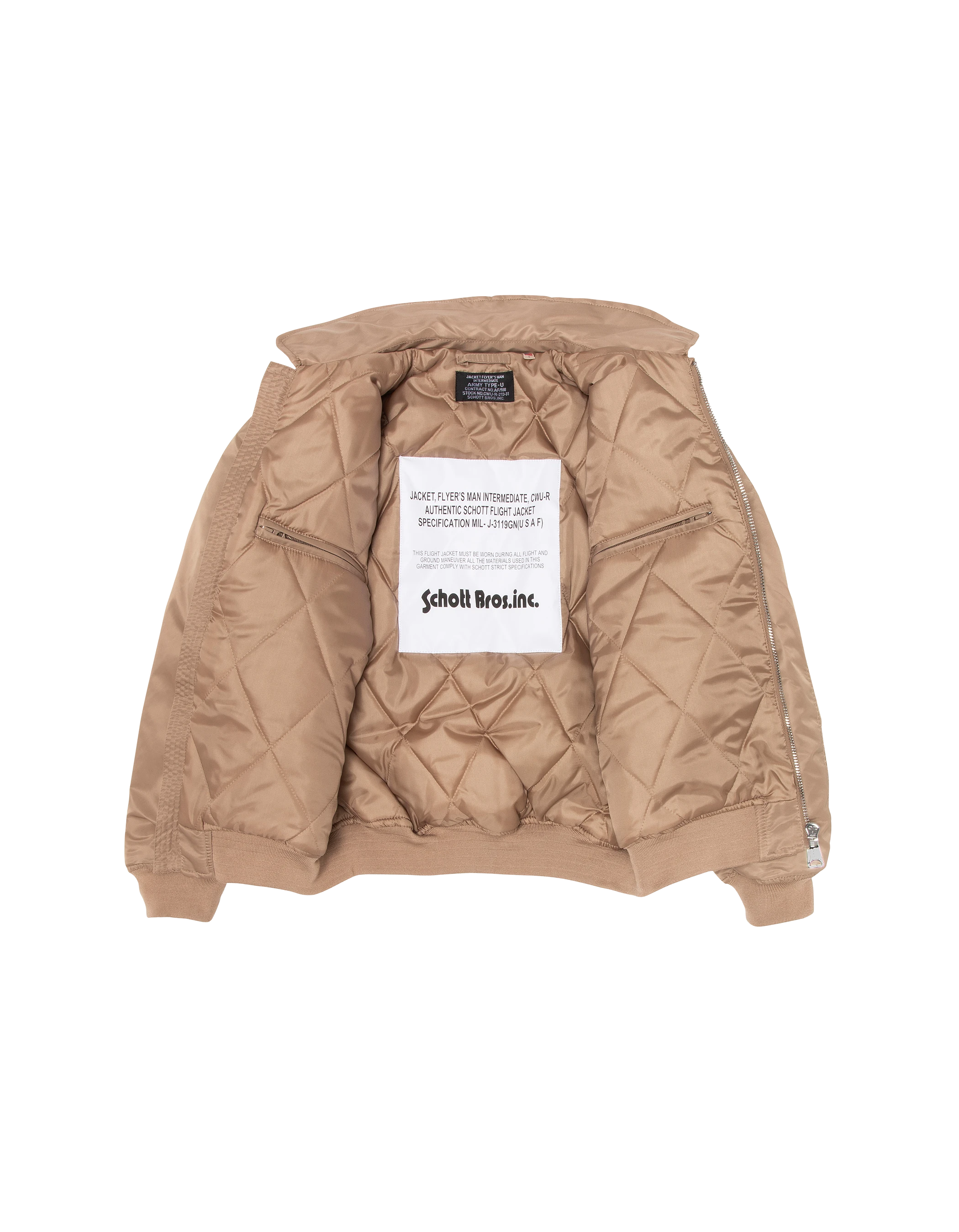 Bomber pilote CWU désert en nylon recyclé, coupe confort, grande taille-4