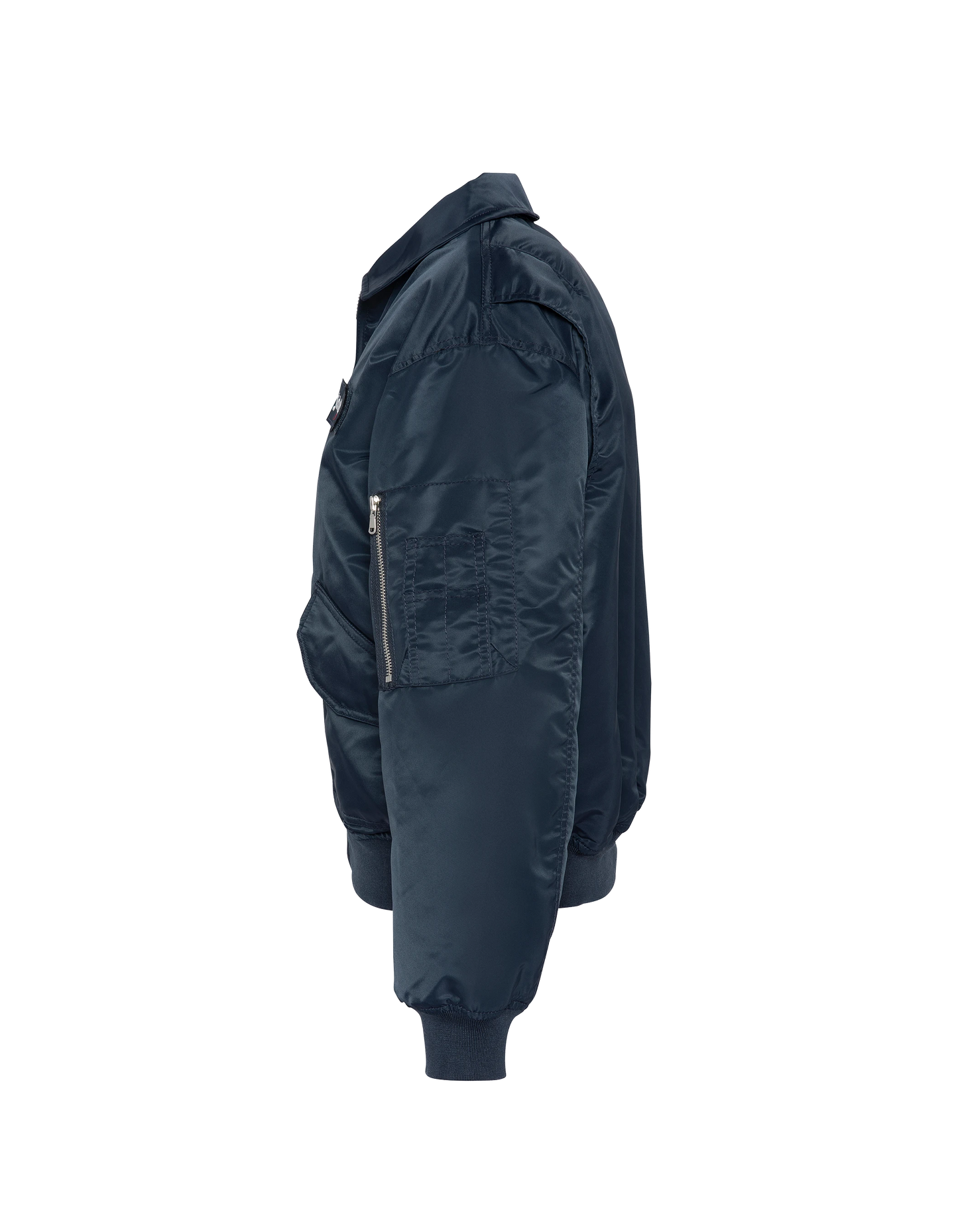 Bomber pilote CWU bleu marine en nylon recyclé, coupe confort, grande taille