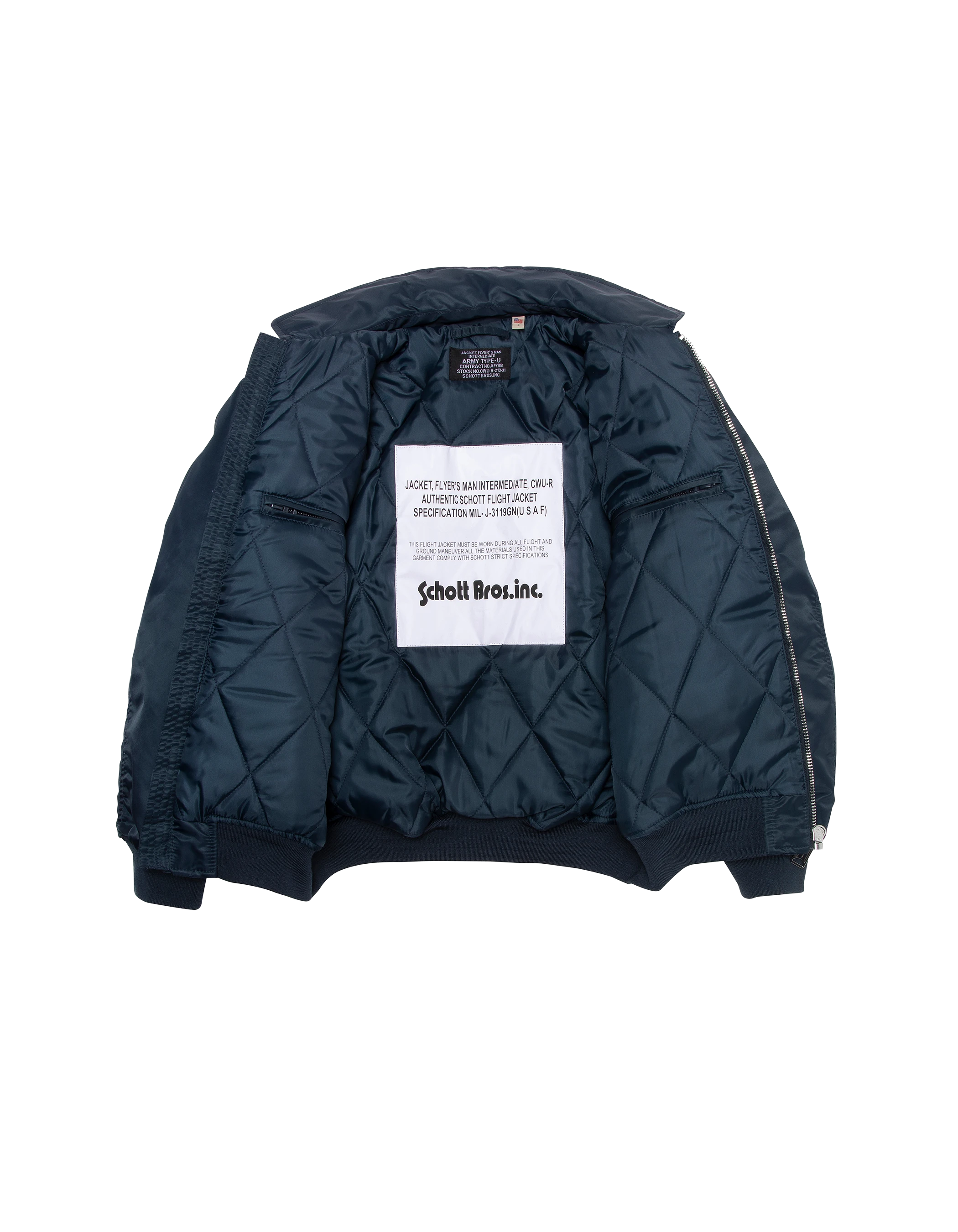 Bomber pilote CWU bleu marine en nylon recyclé, coupe confort, grande taille-8