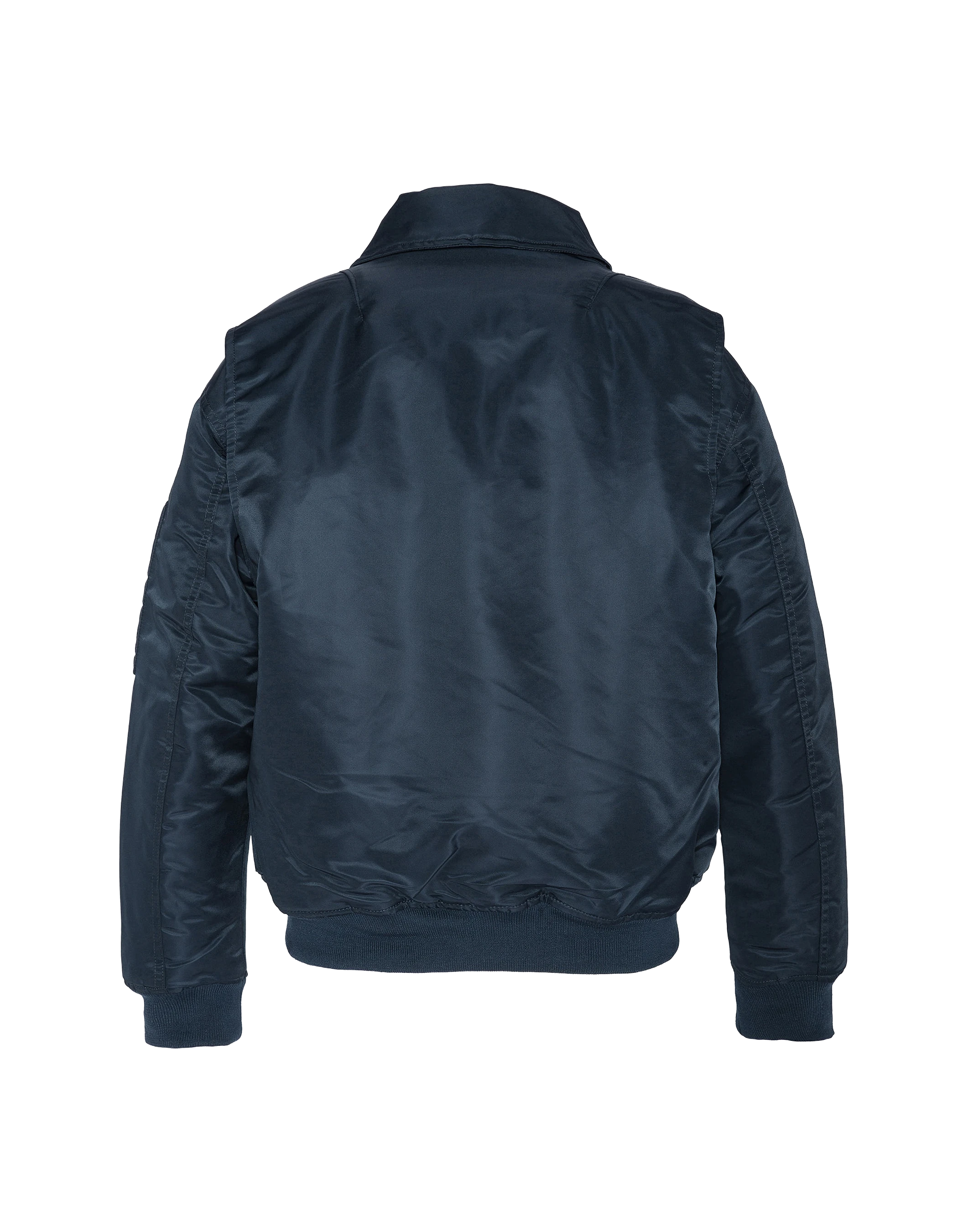 Bomber pilote CWU bleu marine en nylon recyclé, coupe confort, grande taille-9