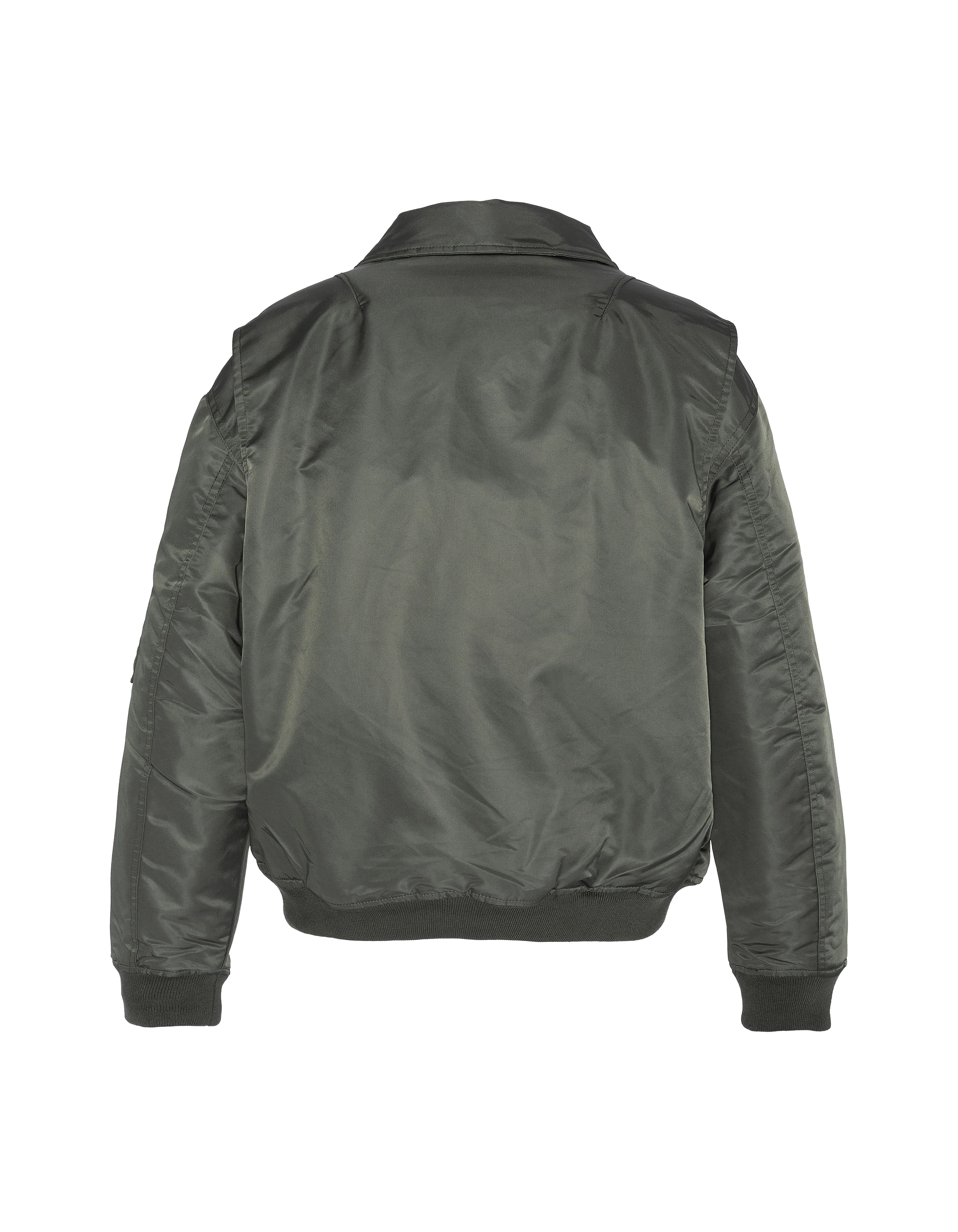 Bomber pilote CWU sage kaki en nylon recyclé, coupe confort-2