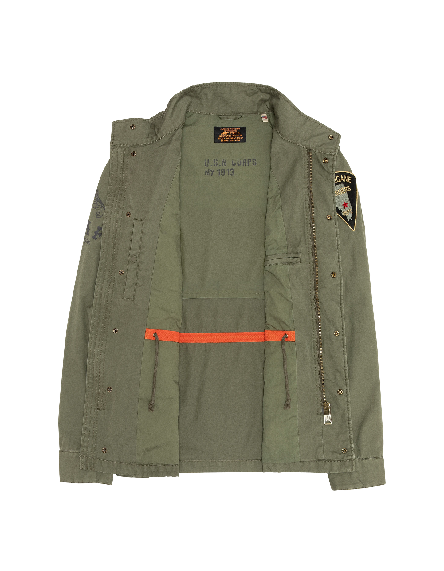 field jacket badged khaki
