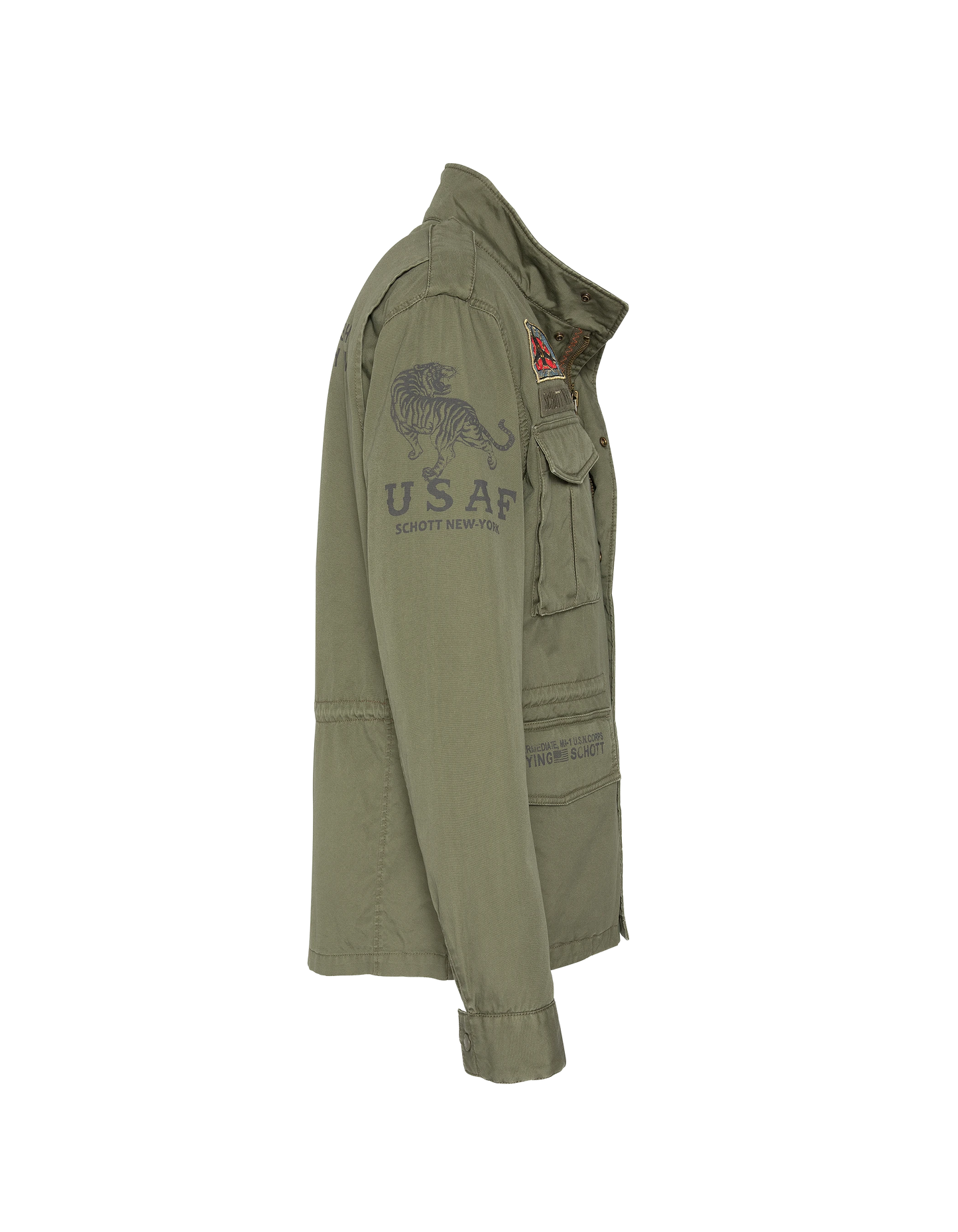 field jacket badged khaki