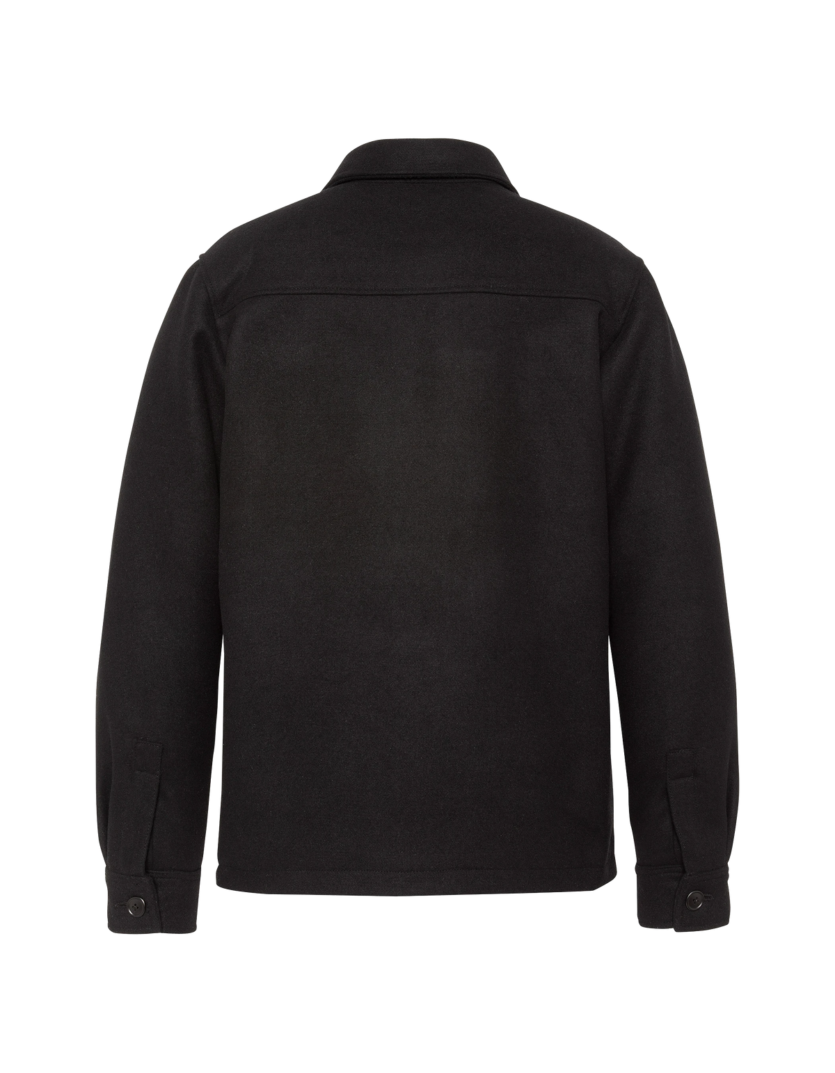 Chaqueta negra mezcla lana con botones