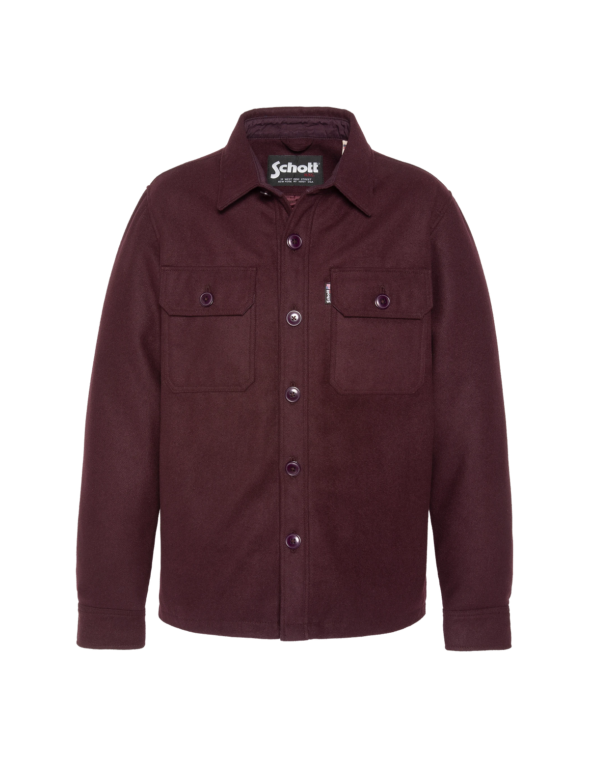 Chaqueta burdeos mezcla lana con botones-2