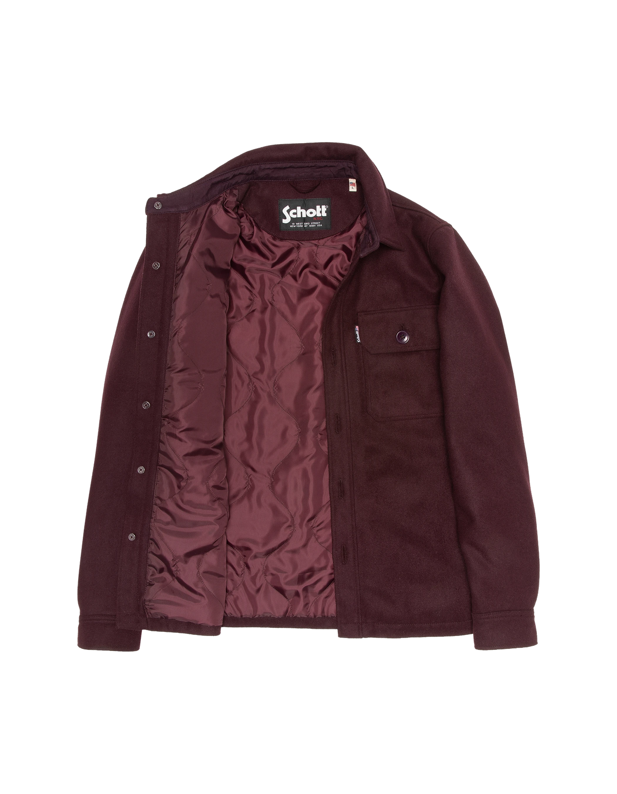 Chaqueta burdeos mezcla lana con botones-7