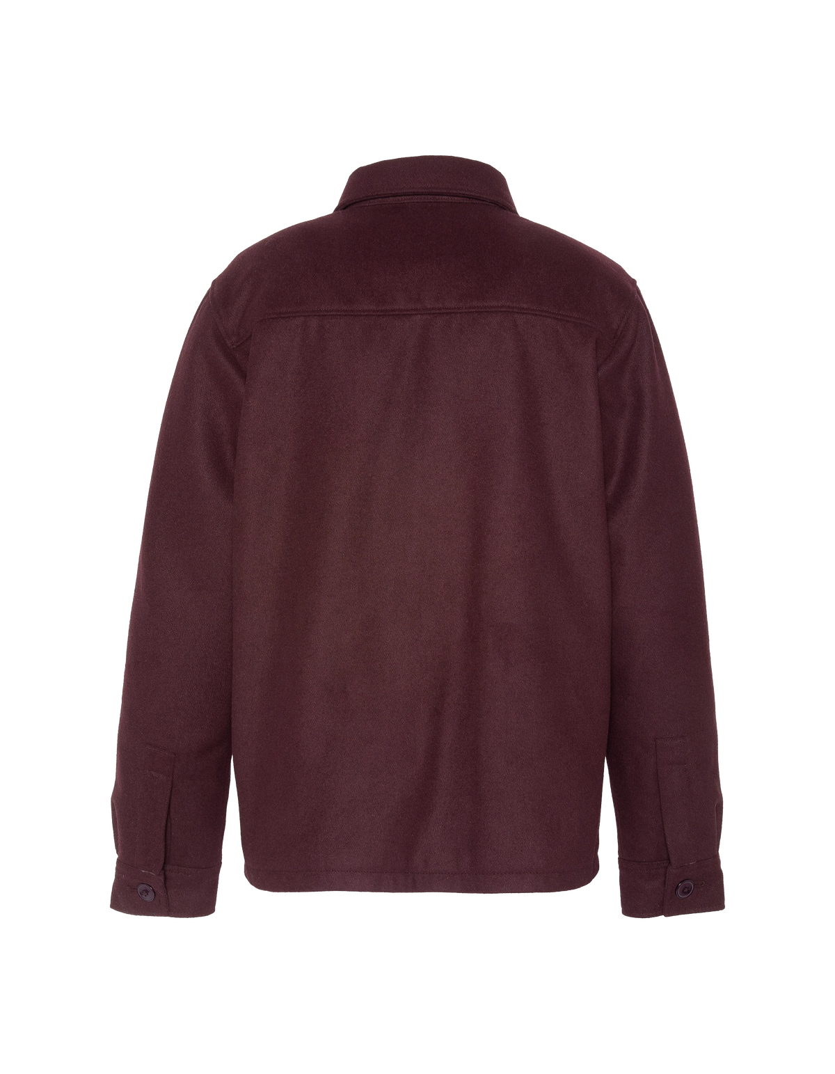 Chaqueta burdeos mezcla lana con botones-8