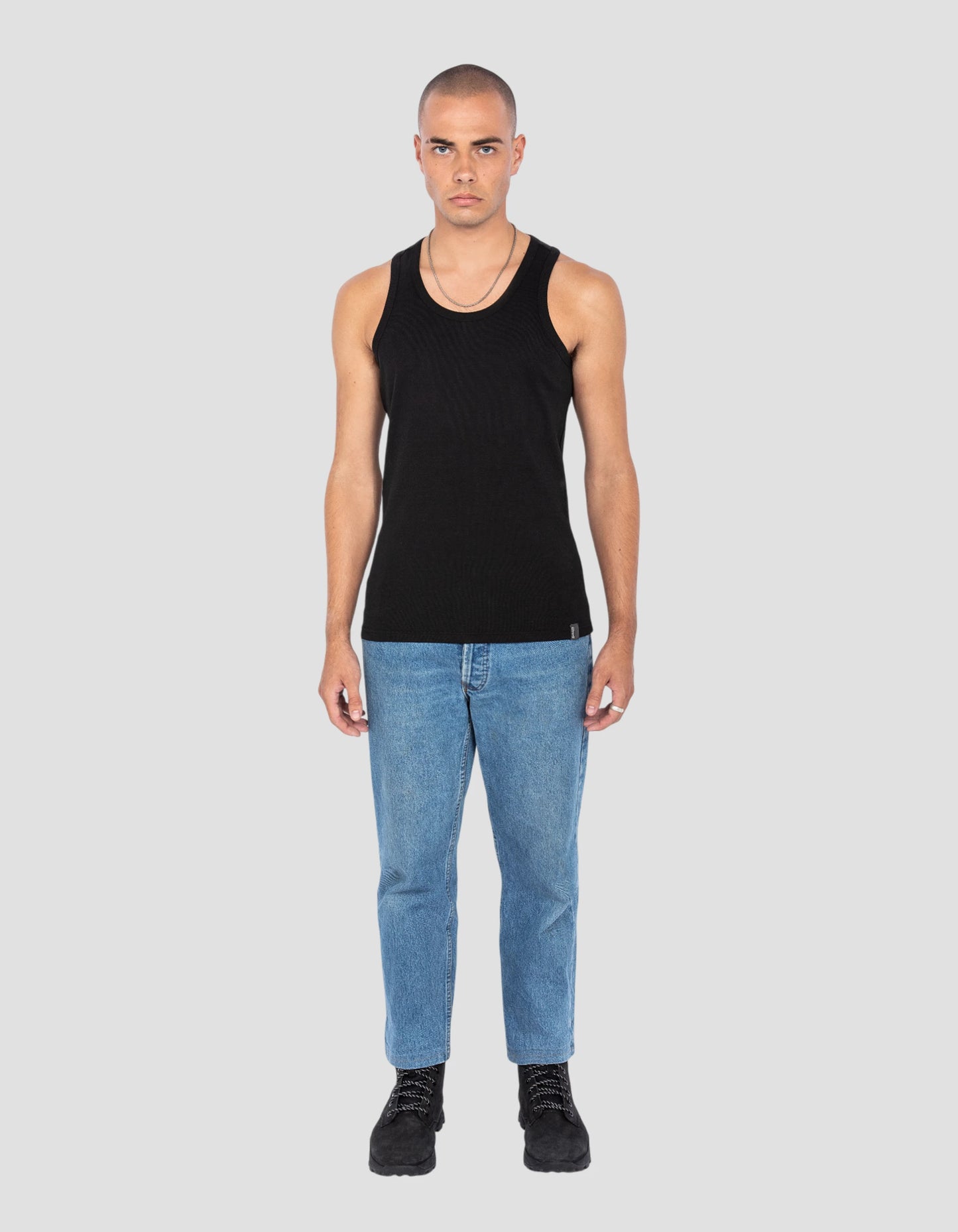 Pacchetto di 2 canotte bianche e nere